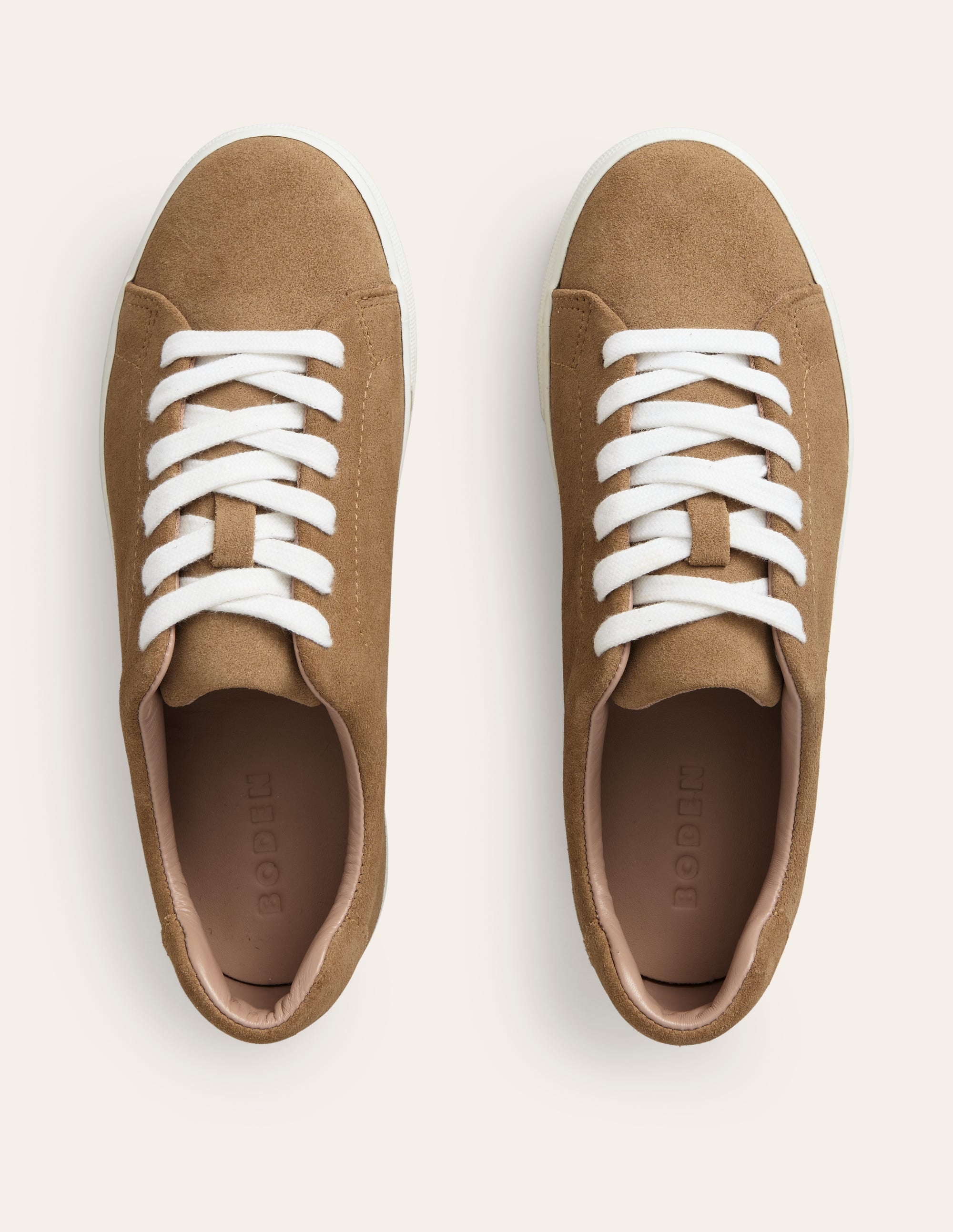 Flatform Trainers-Tan Suede - Image 5