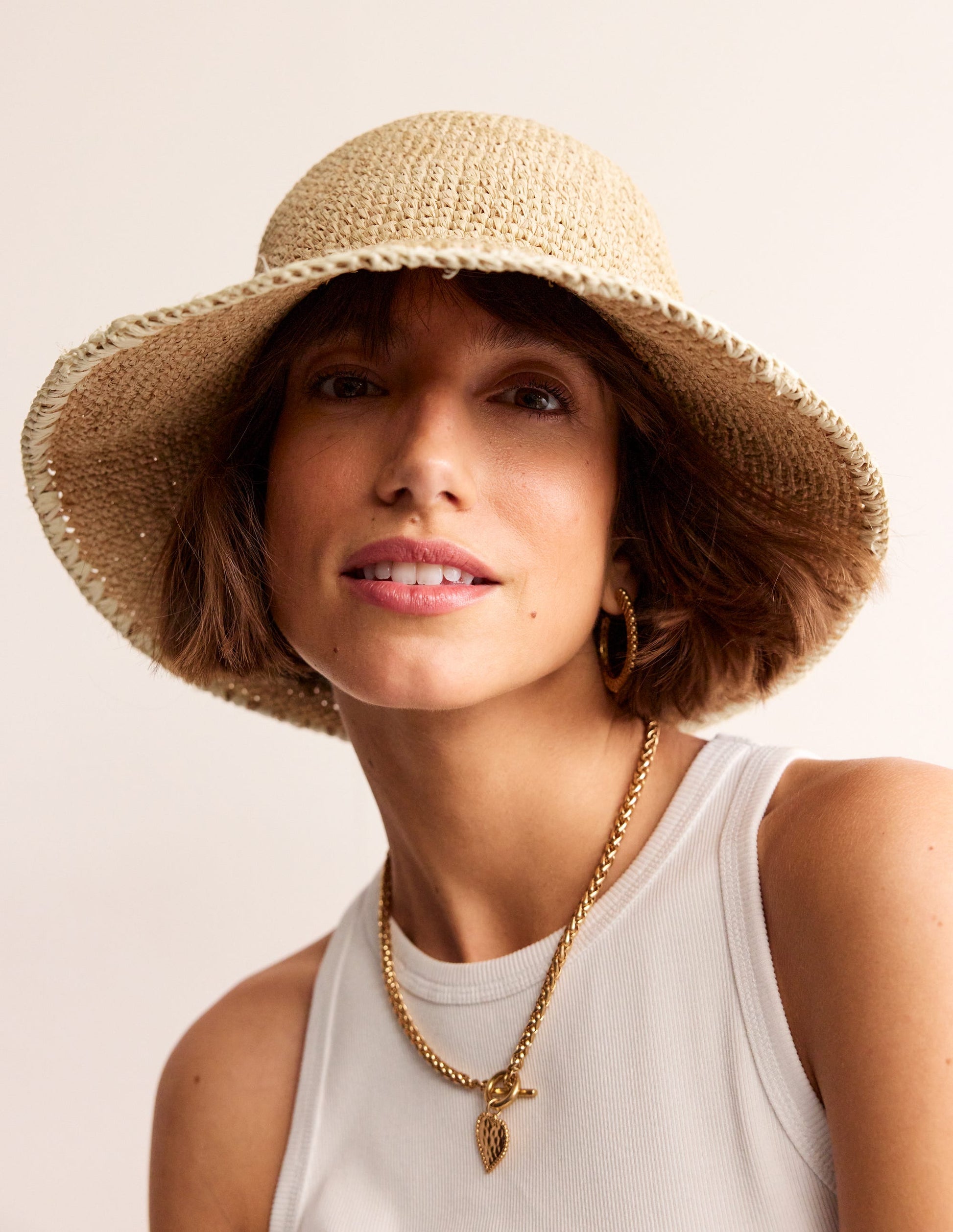 Raffia Bucket Hat-Natural-1