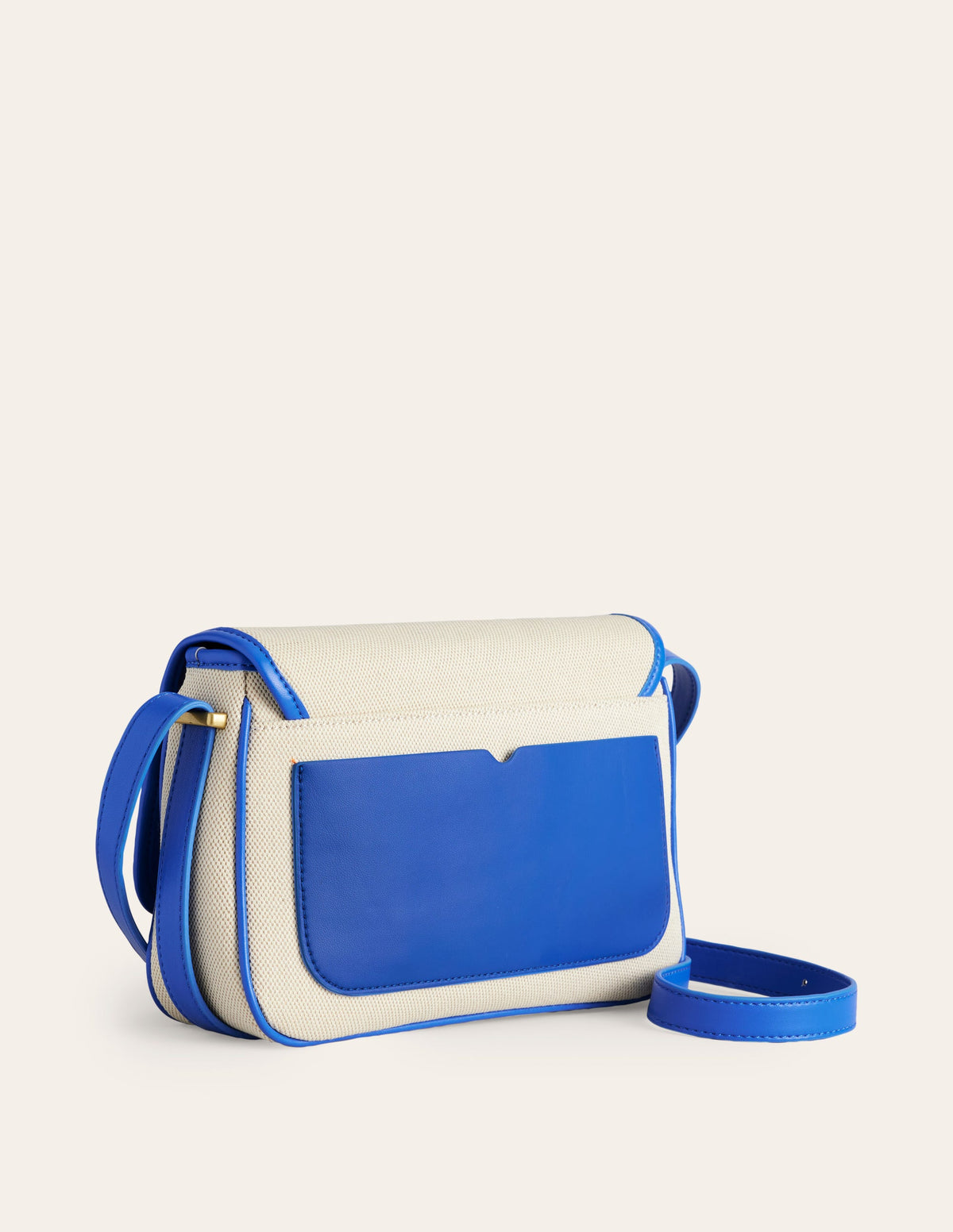 Structured Cross-Body Bag-Natural/ Blue-3