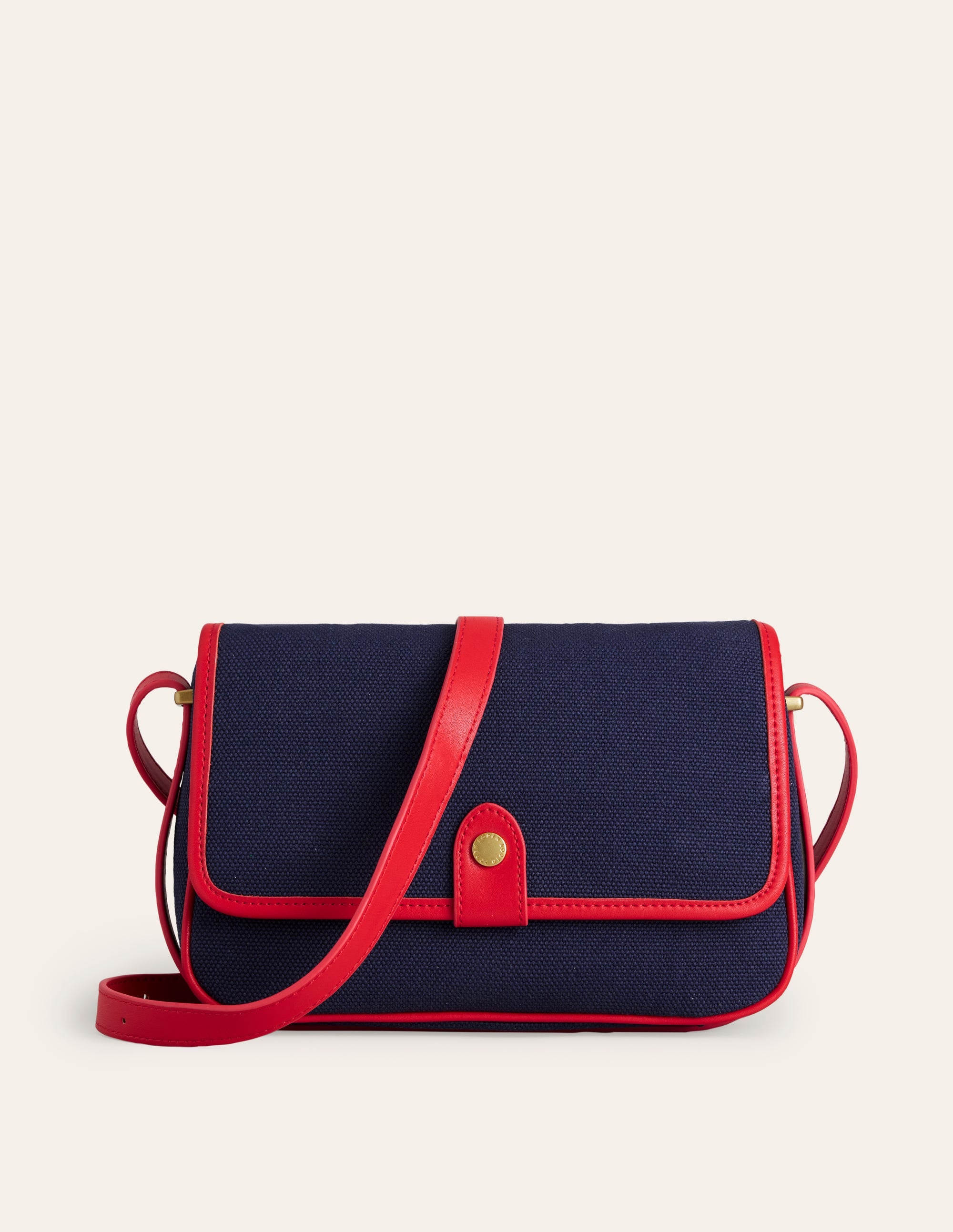 Structured Cross-Body Bag-Navy/ Red - Image 2