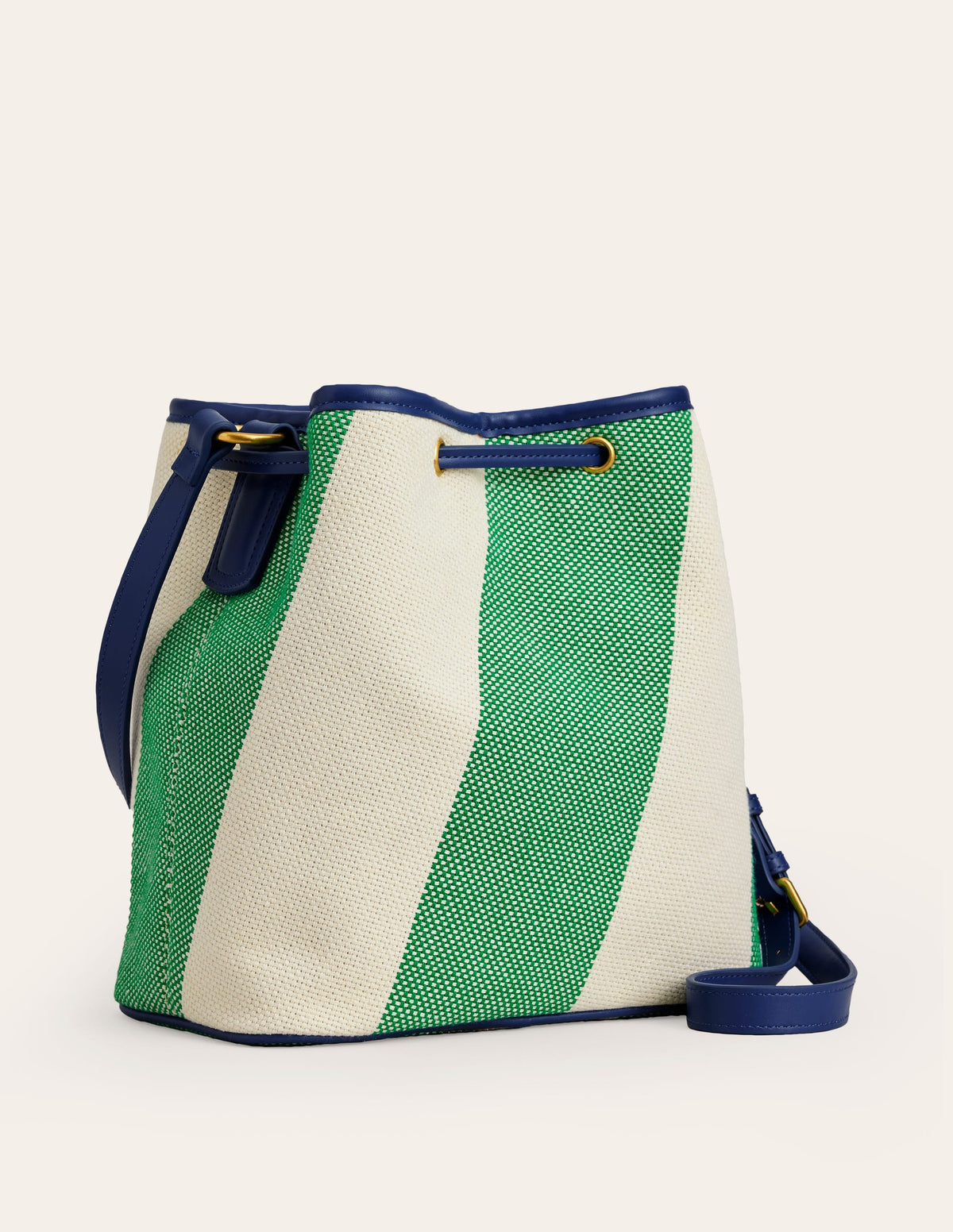 Bucket Bag-Green Stripe-3