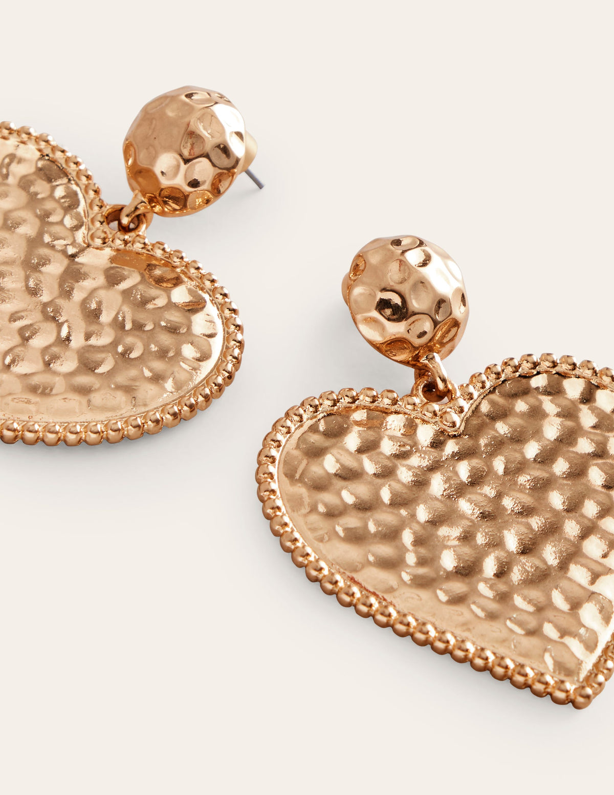 Heart Statement Earrings-Gold-3