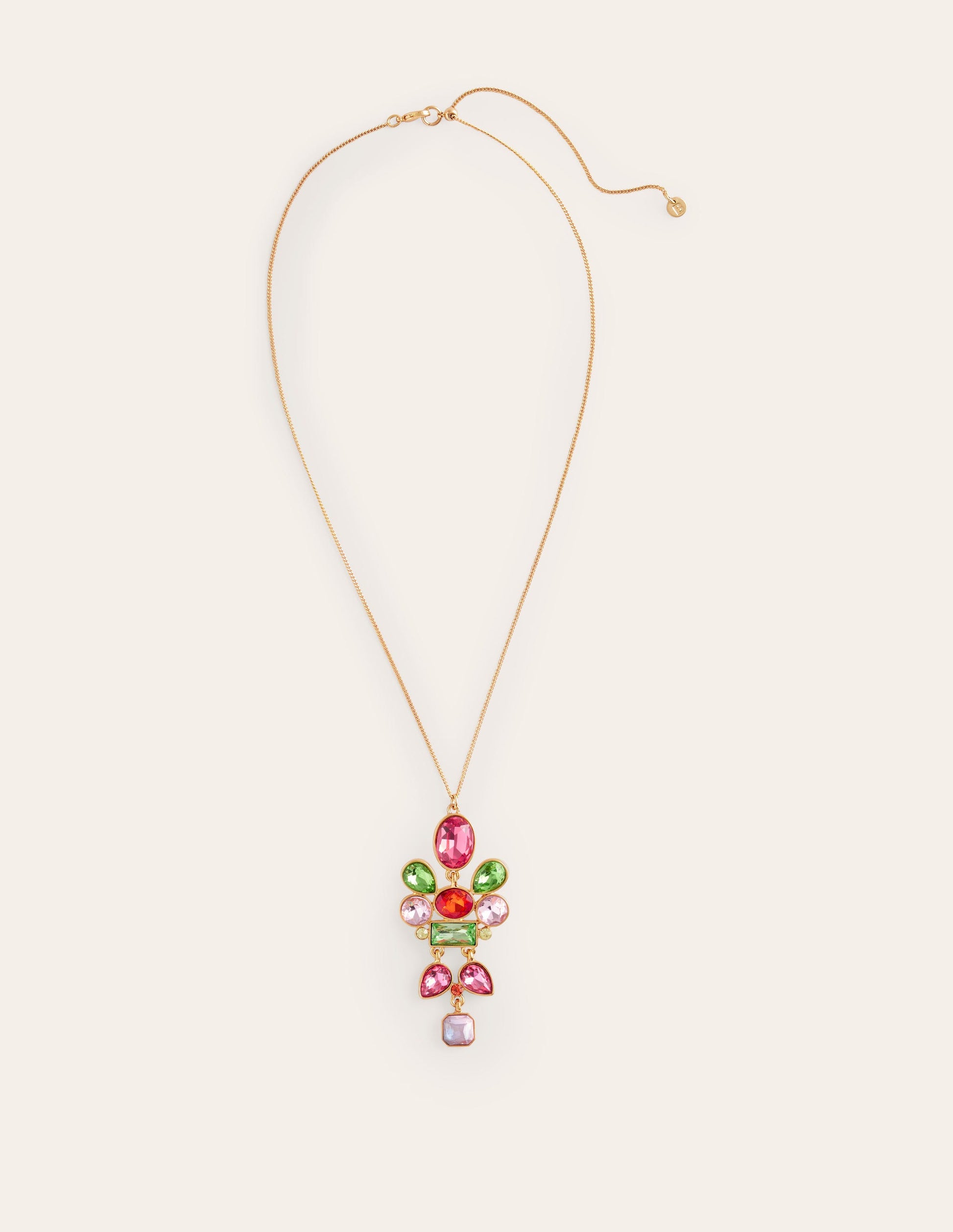 Mega Cluster Jewel Pendant-Pink-2