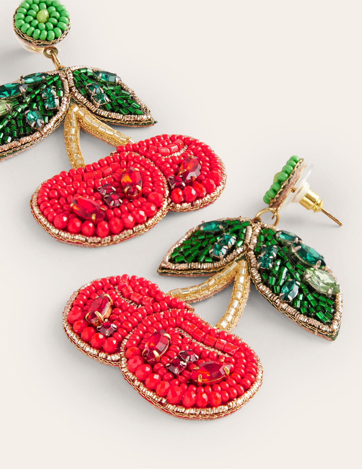 Beady Motif Earrings-Cherry - Image 3