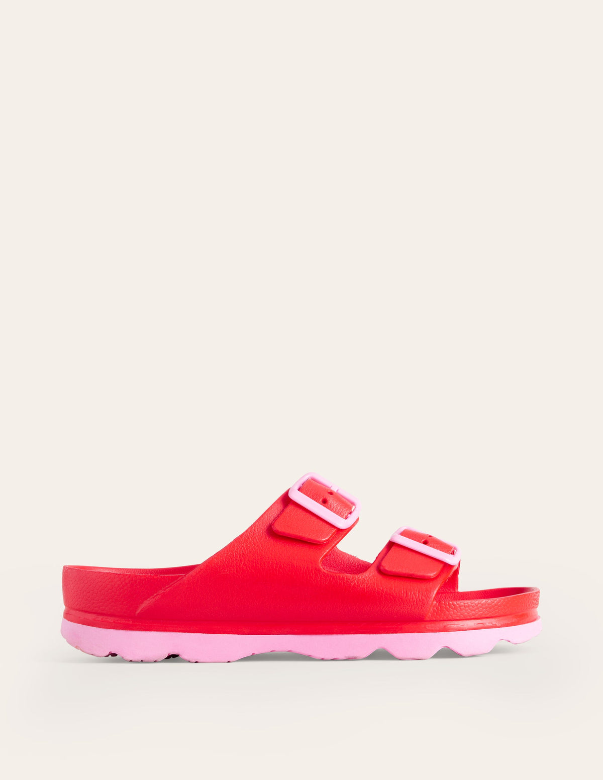 Lyla Double Buckle Sliders-Red - Image 2