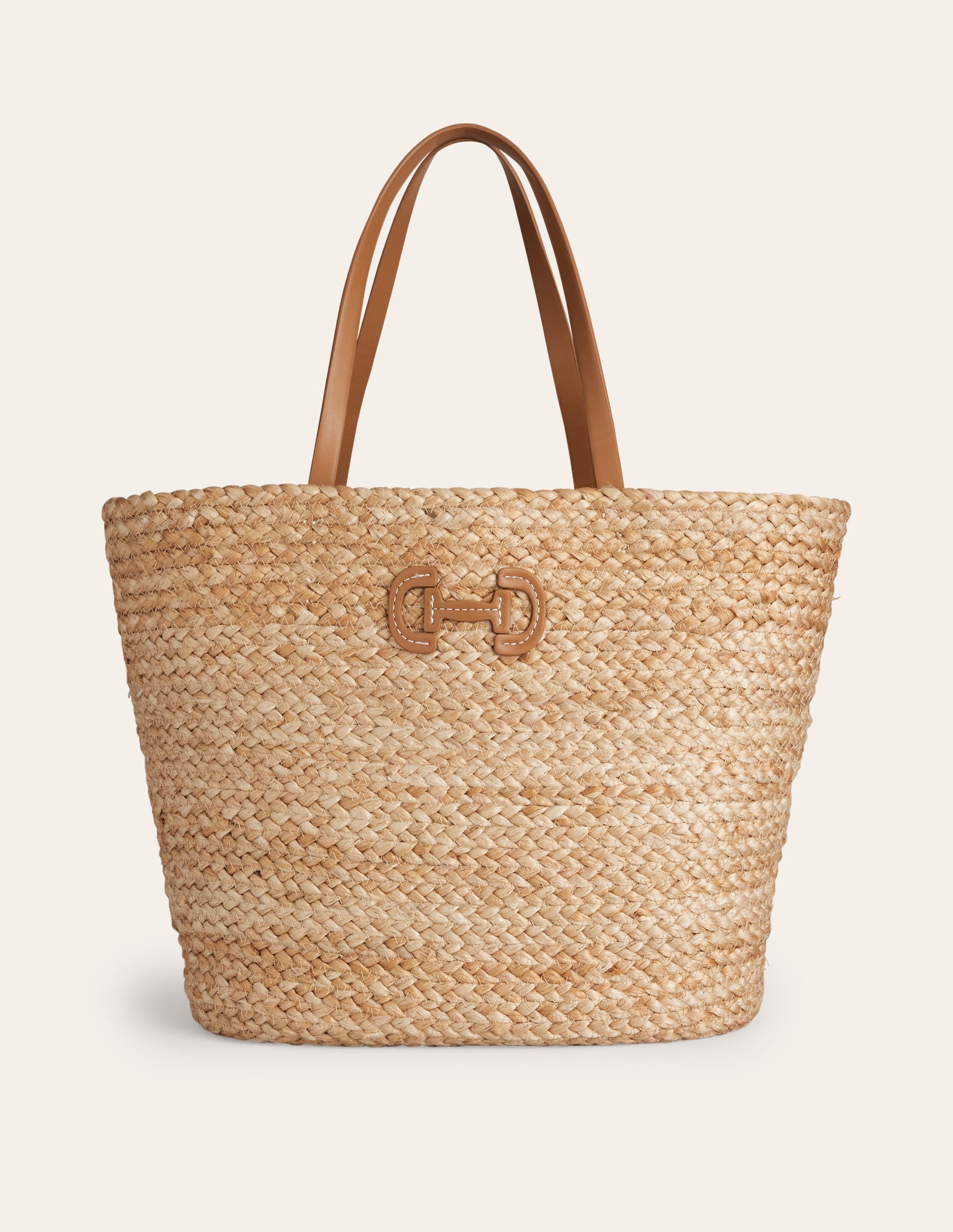 Woven Summer Basket Bag-Natural-2