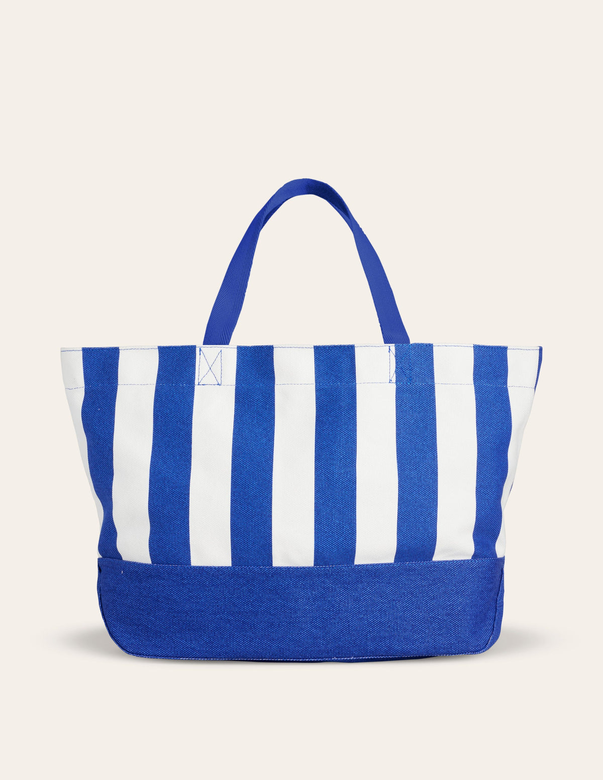 Relaxed Canvas Tote Bag-Blue Stripe-3