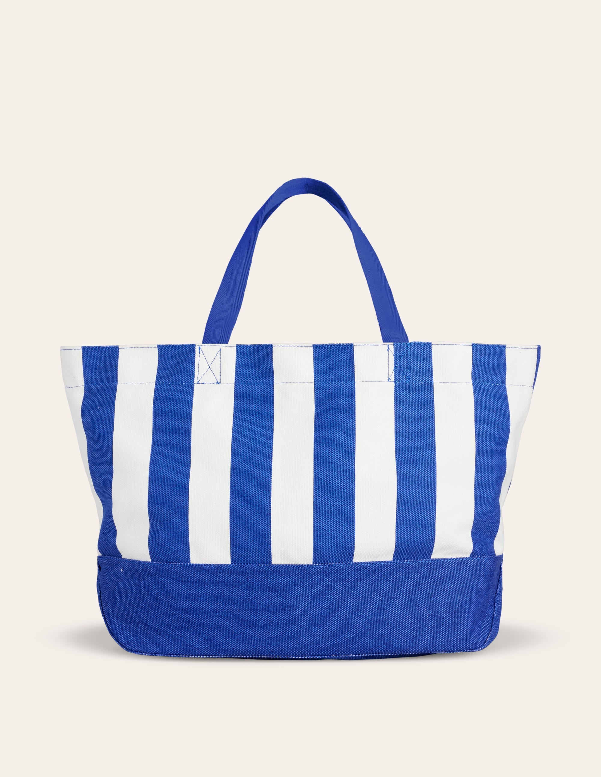 Relaxed Canvas Tote Bag-Blue Stripe - Image 3