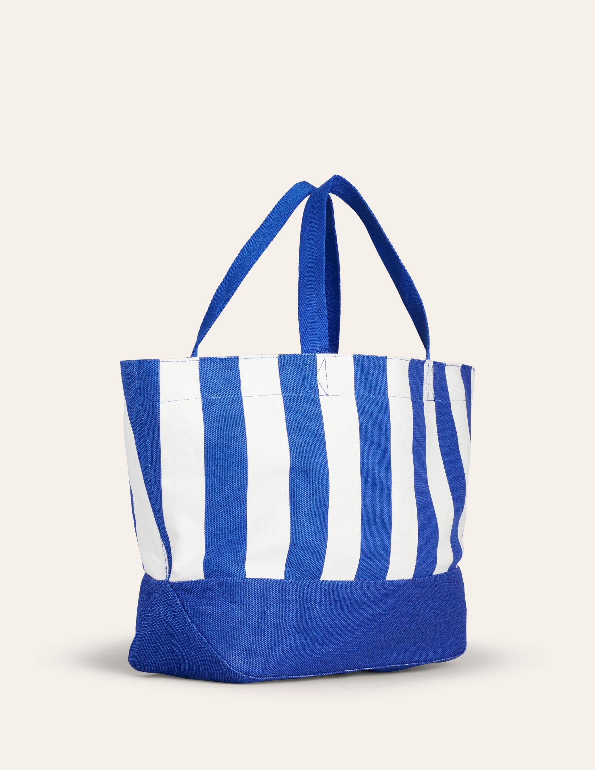 Relaxed Canvas Tote Bag-Blue Stripe - Image 4