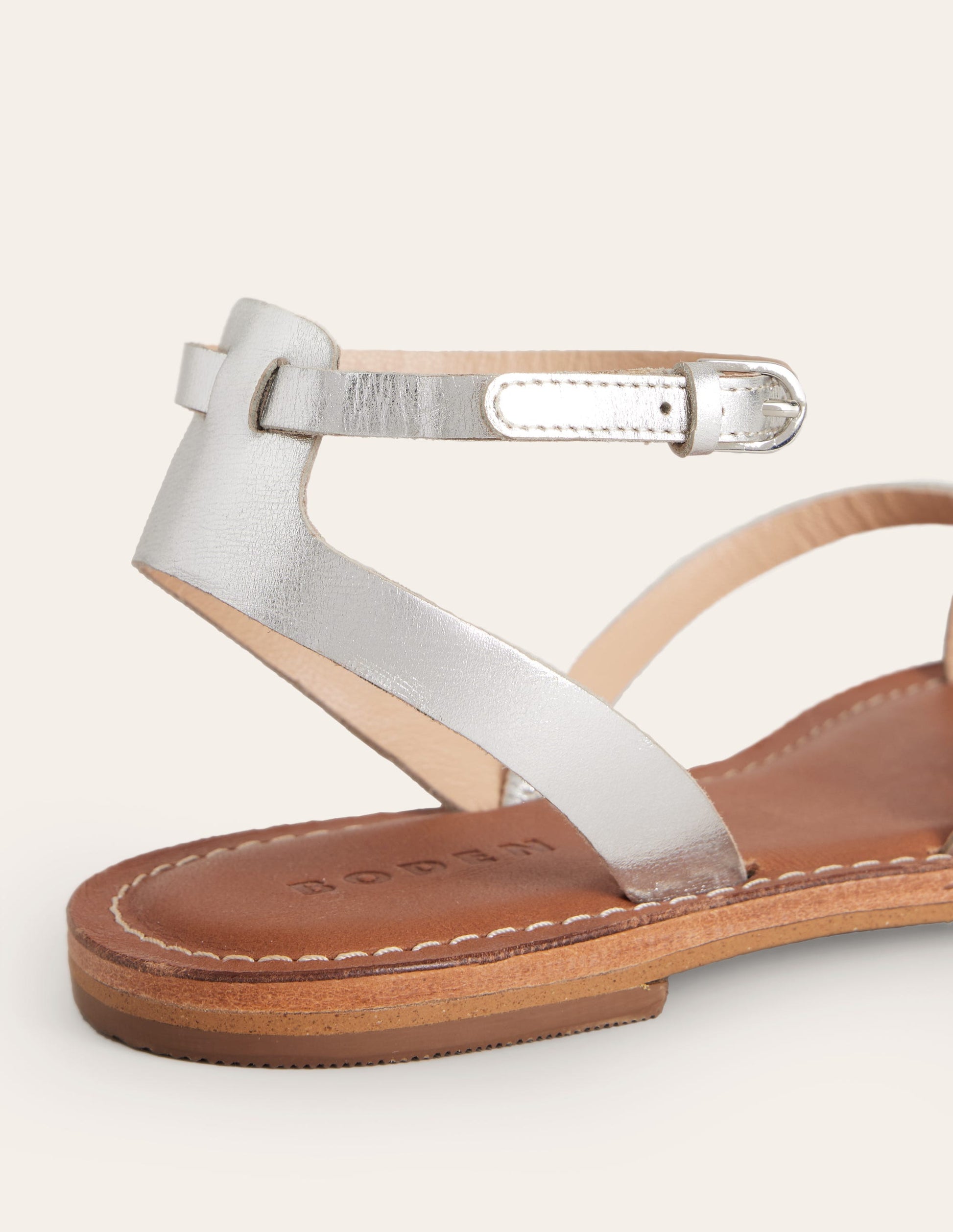 Everyday Flat Sandals-Silver Metallic-4