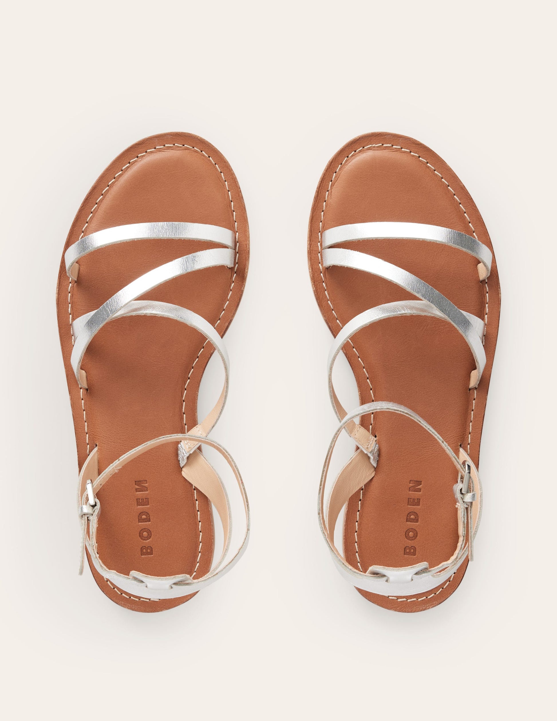 Everyday Flat Sandals-Silver Metallic-5