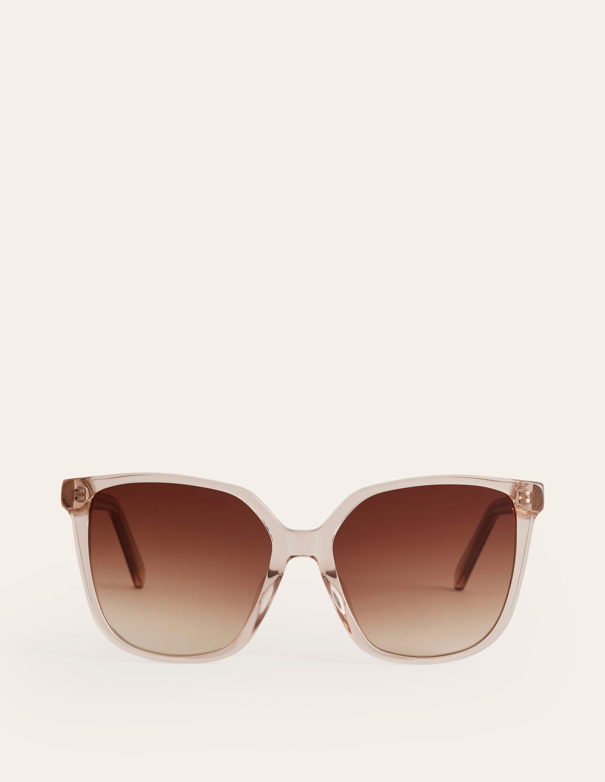 Thin D Frame Sunglasses-Nude - Image 2
