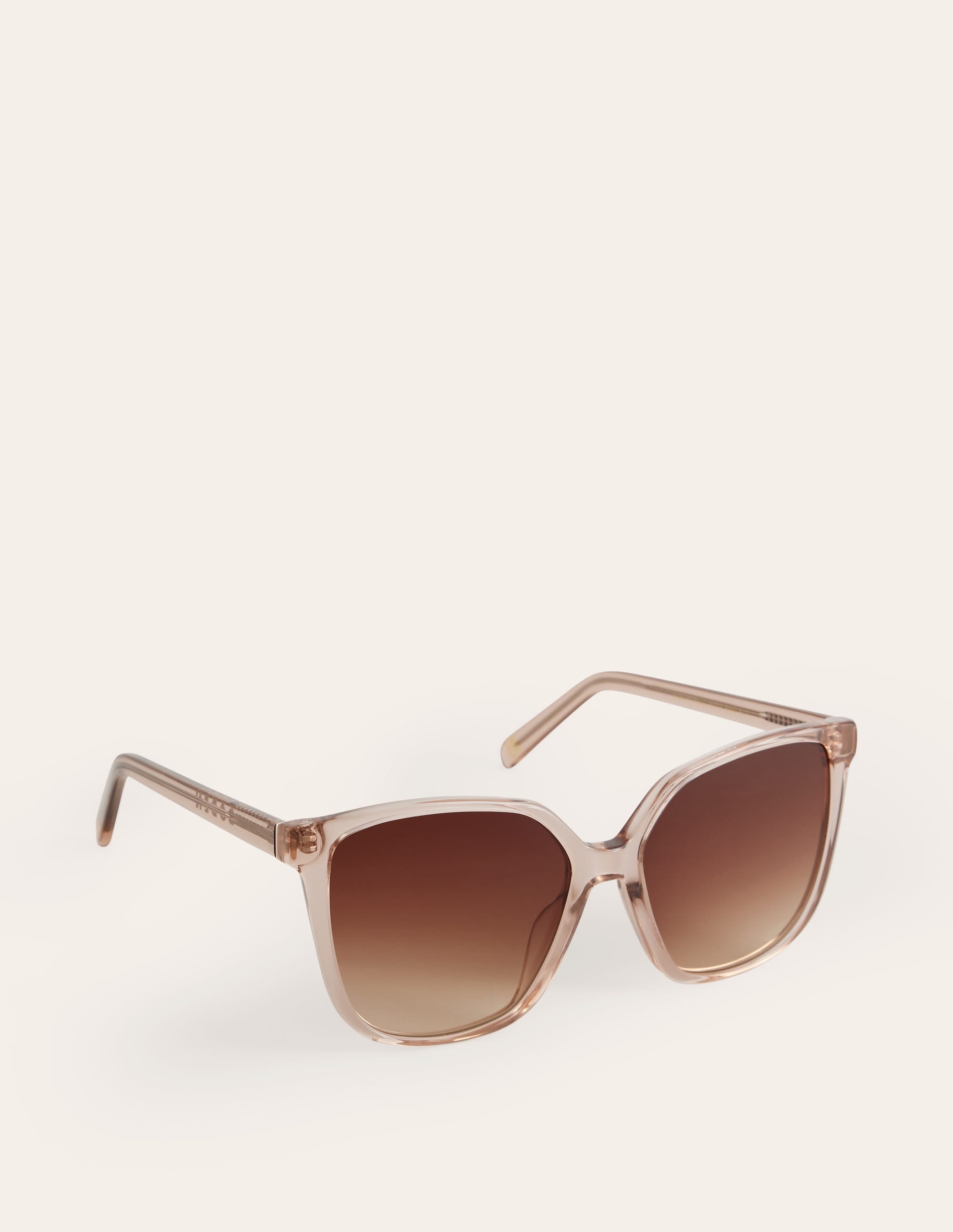 Thin D Frame Sunglasses-Nude - Image 3