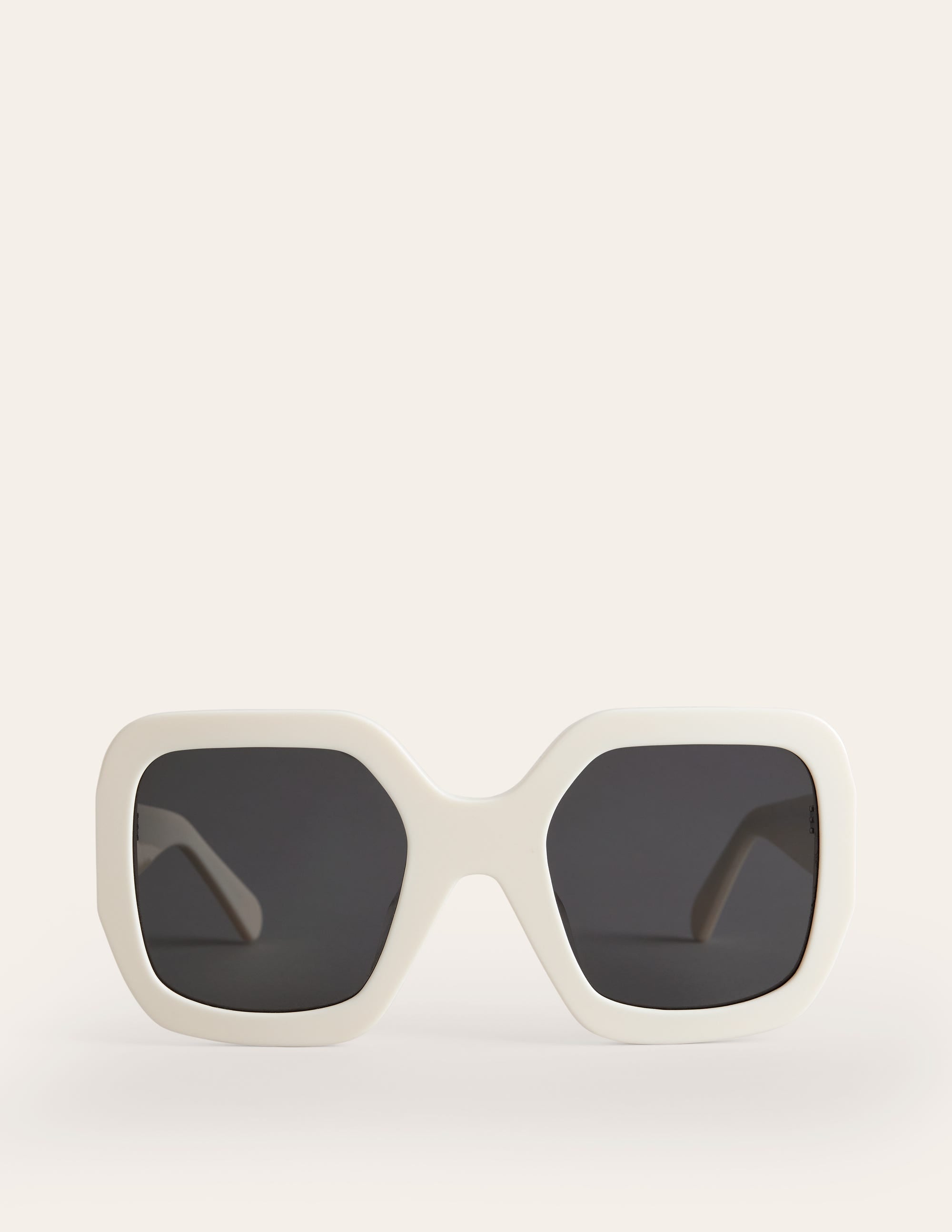 Oversized Square Sunglasses-White - Image 2