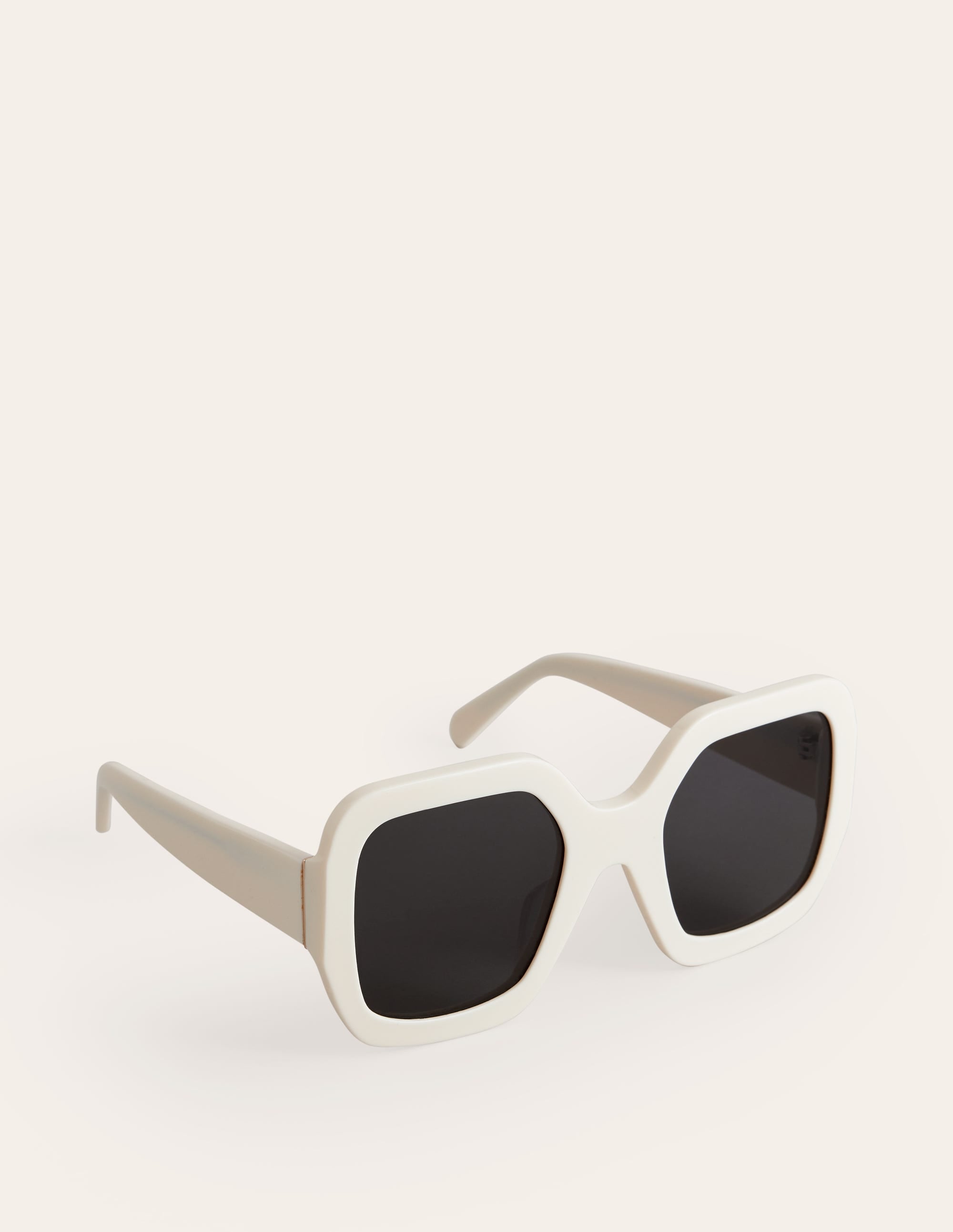Oversized Square Sunglasses-White - Image 3
