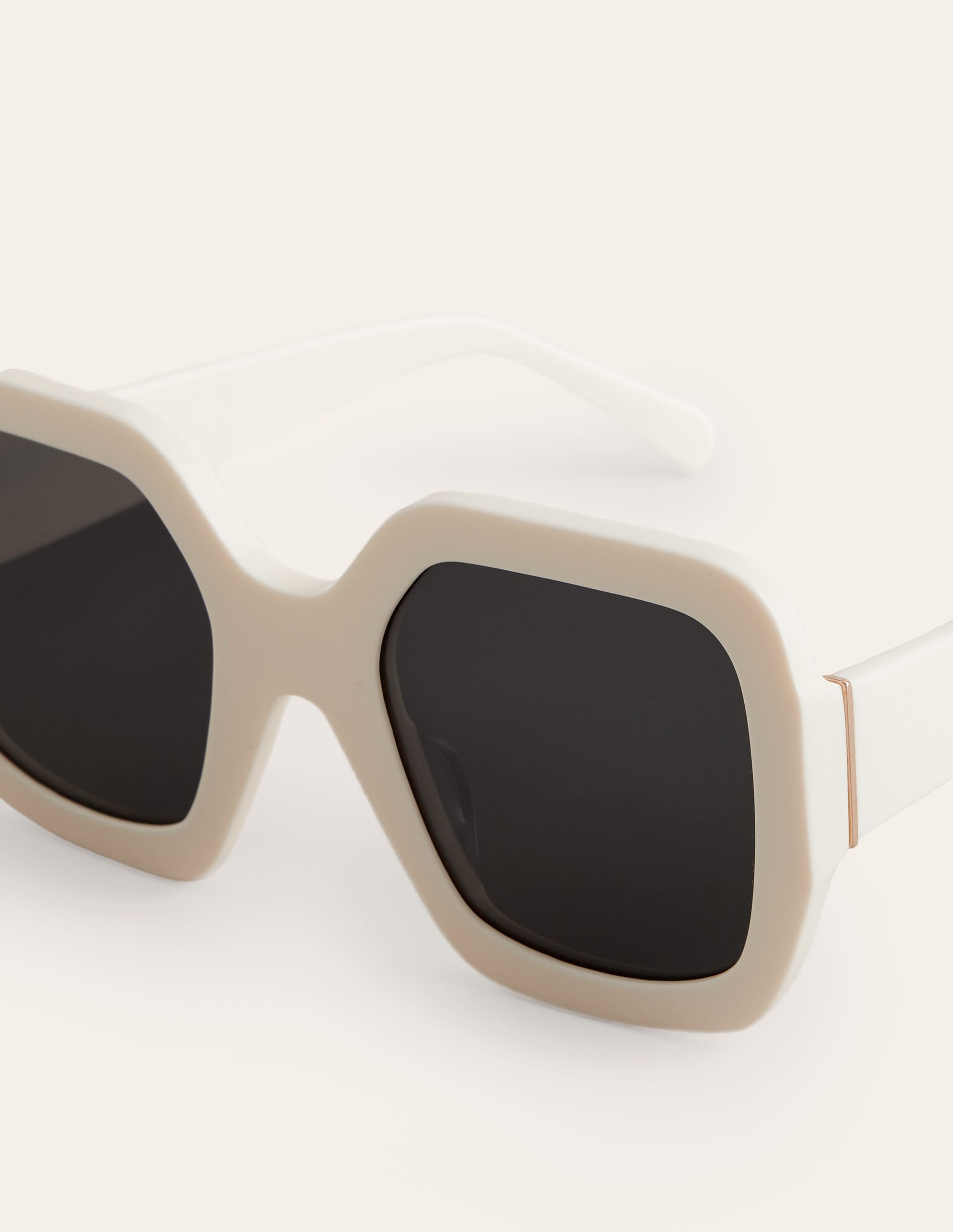 Oversized Square Sunglasses-White - Image 4