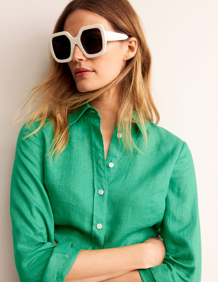 Oversized Square Sunglasses-White