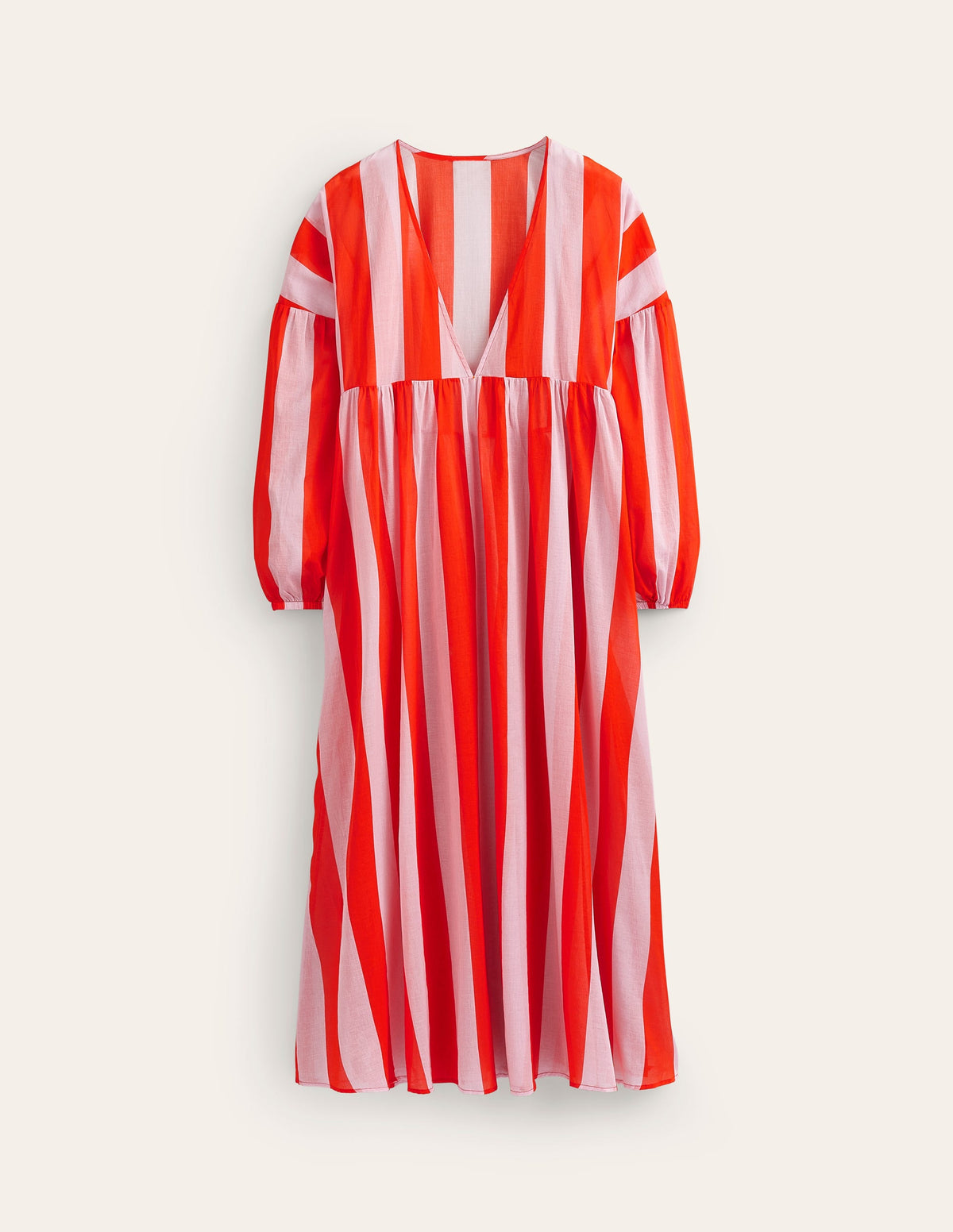 Sarah Maxi Kaftan Dress-Fiesta and Orchid - Image 5