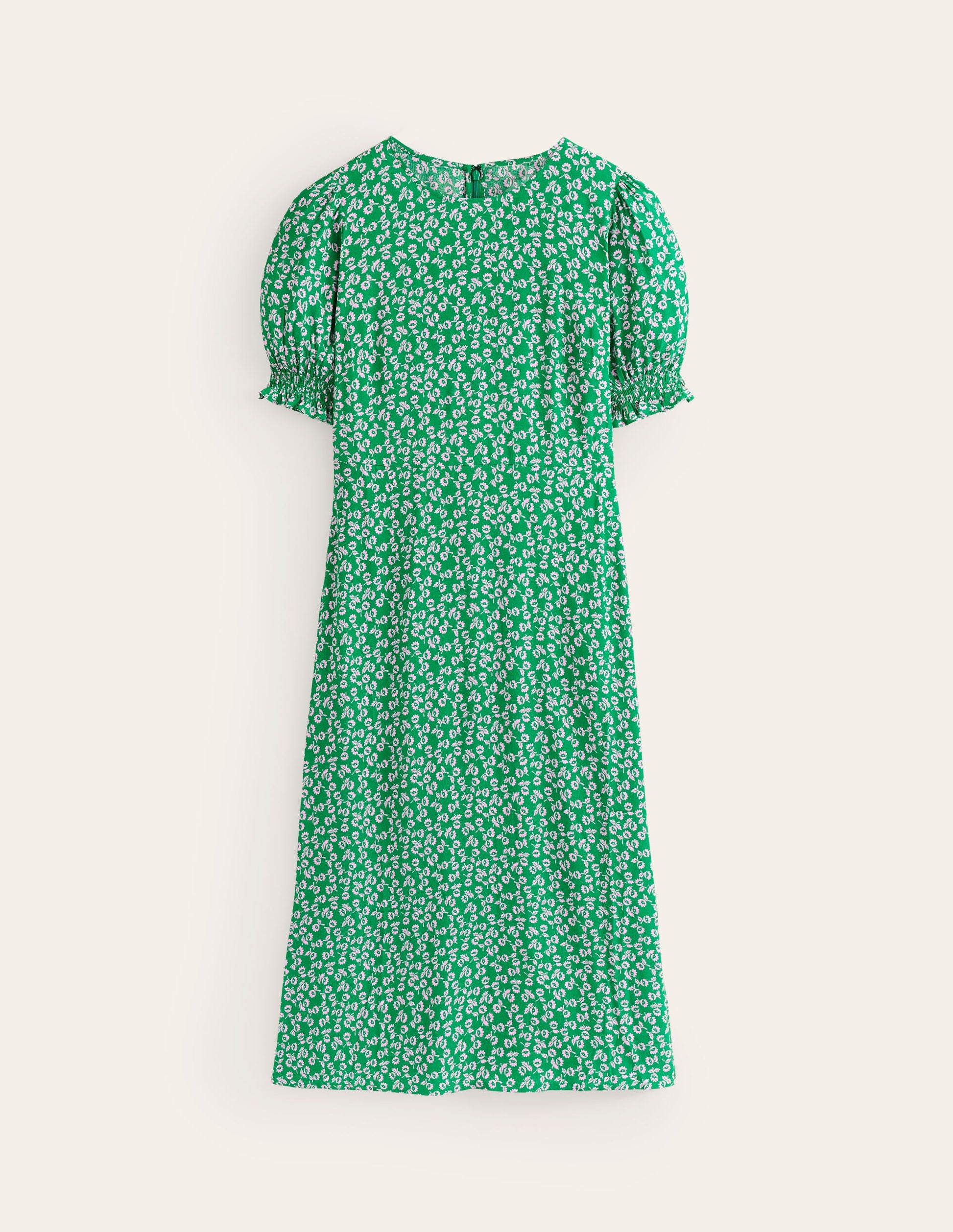 Corinne Midi Tea Dress-Green Tambourine, Ditsy Bud-8