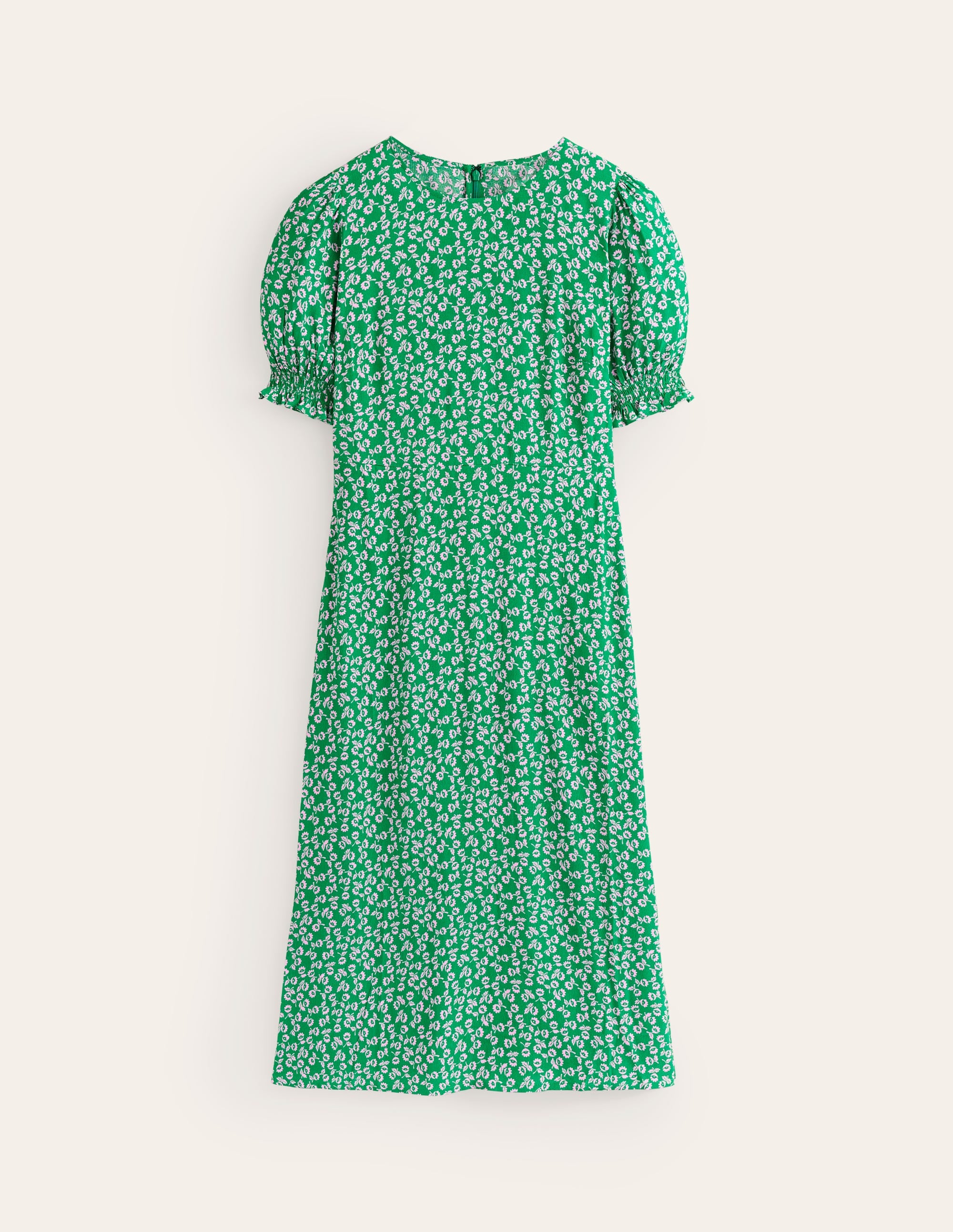 Corinne Midi Tea Dress-Green Tambourine, Ditsy Bud - Image 8