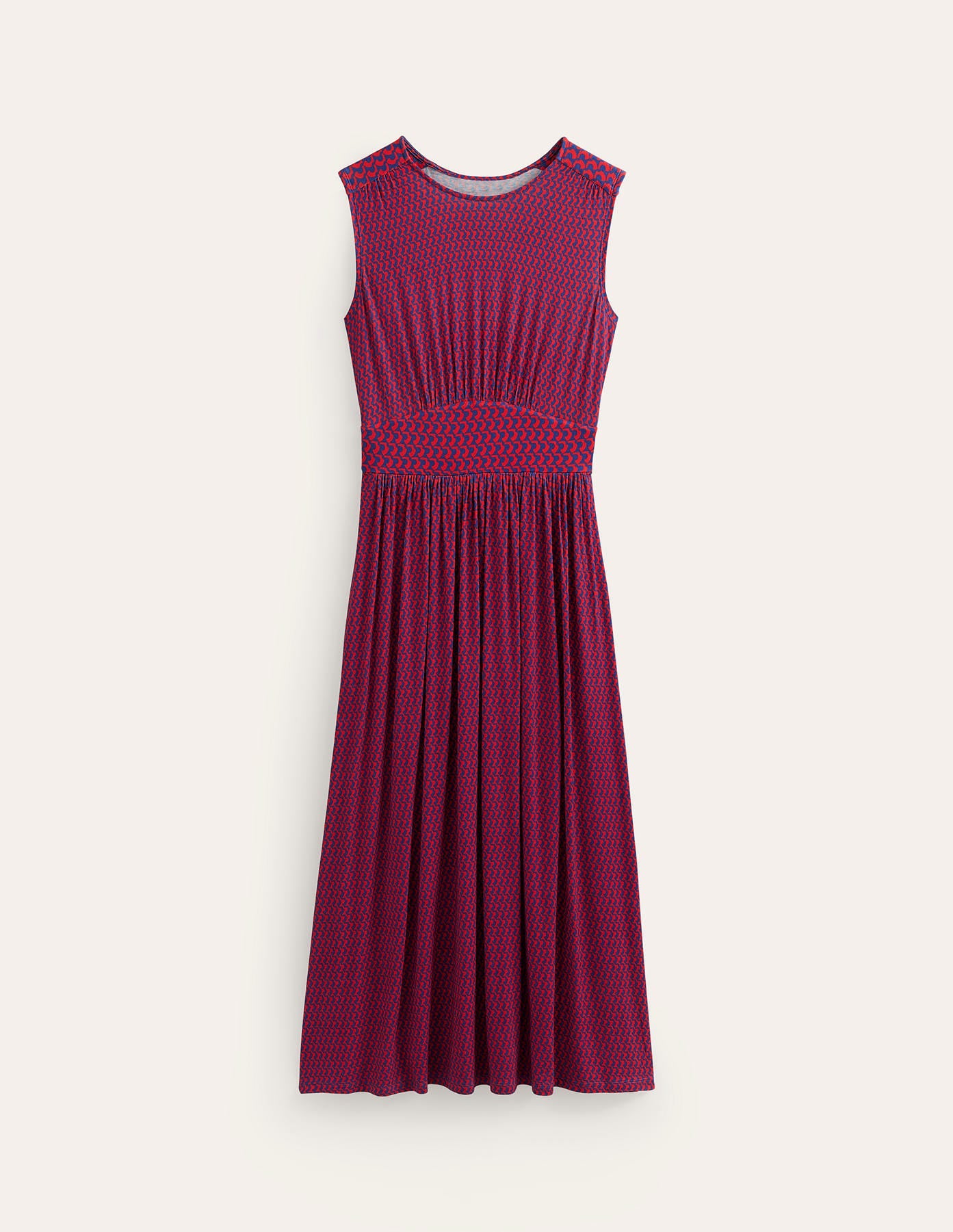 Thea Sleeveless Midi Dress-Flame Scarlet, Arc Geo - Image 10