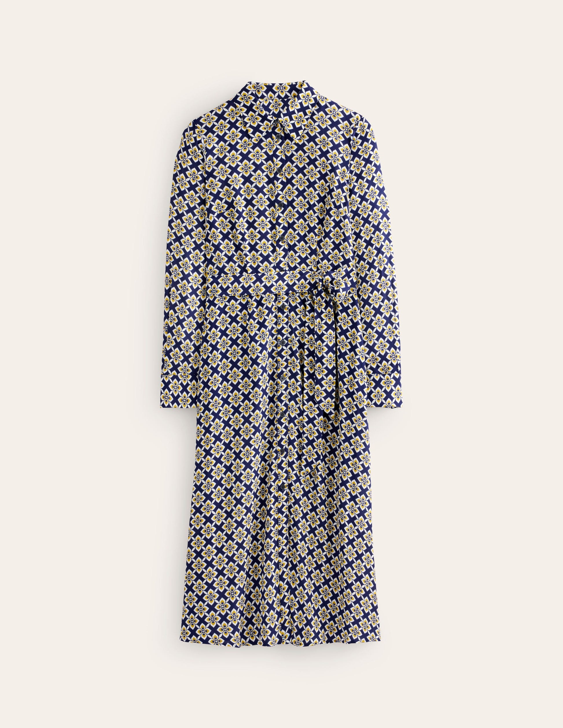Kate Midi Shirt Dress-Antique Moss, Diamond Floral-5