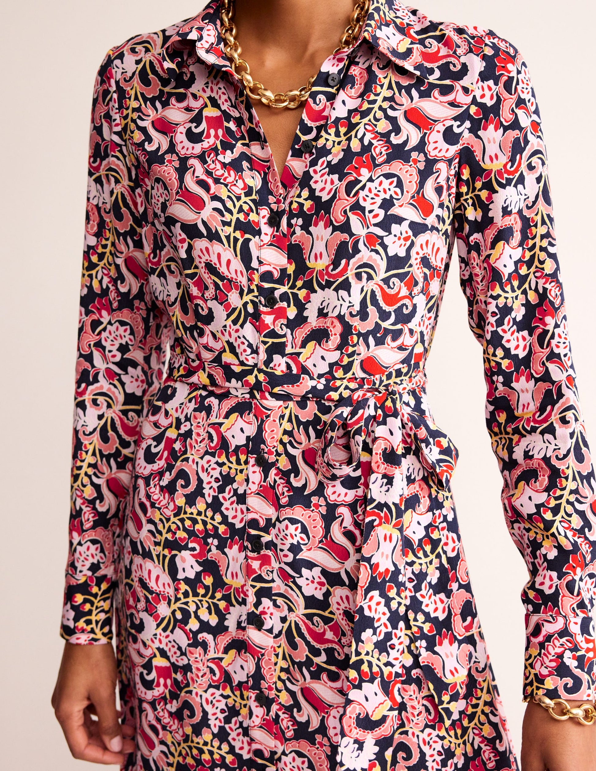 Kate Midi Shirt Dress-Soft Peony, Sweet Pea-2