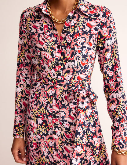 Kate Midi Shirt Dress-Soft Peony, Sweet Pea-2