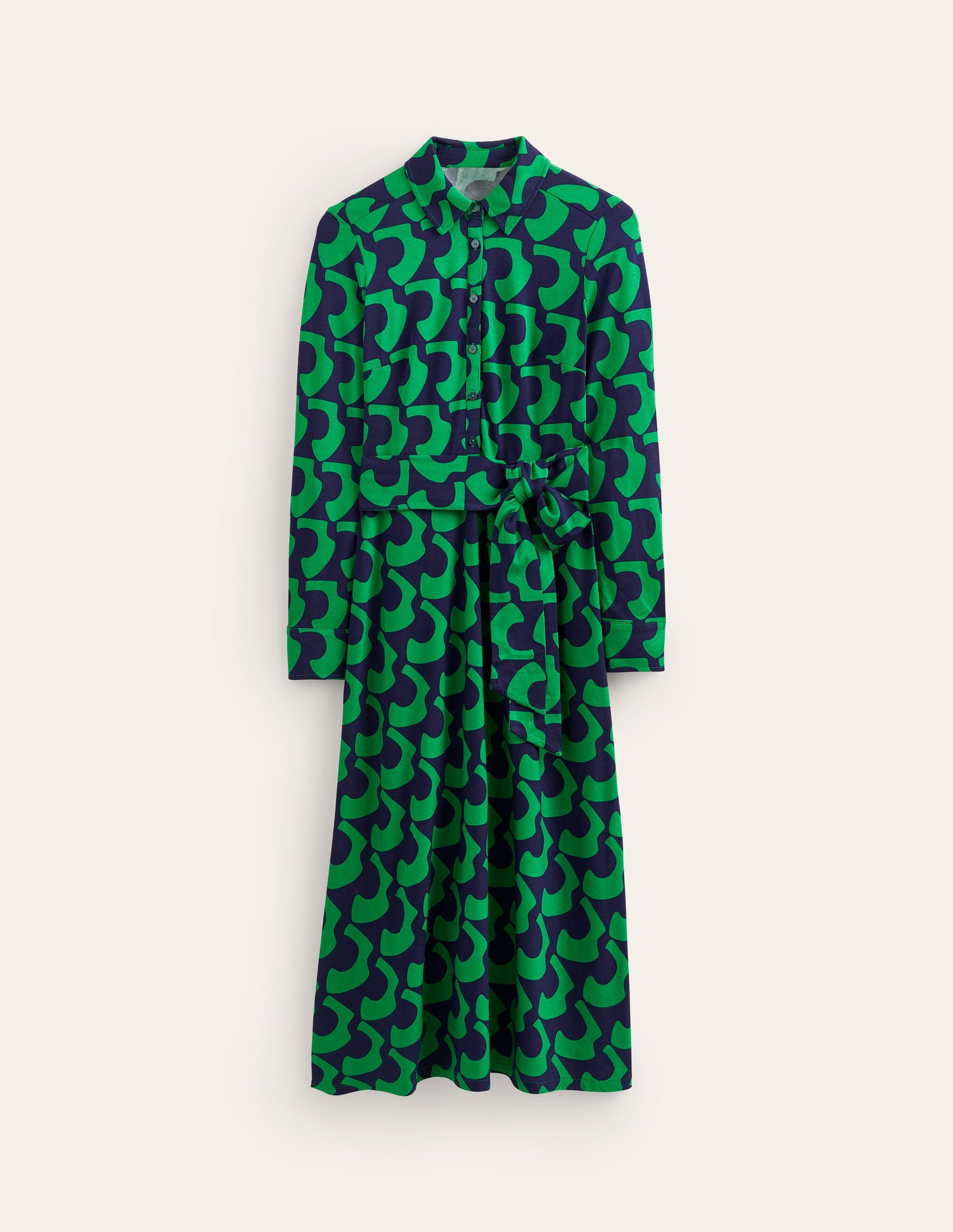 Laura Jersey Midi Shress-Green Tambourine, Arc Geo-5