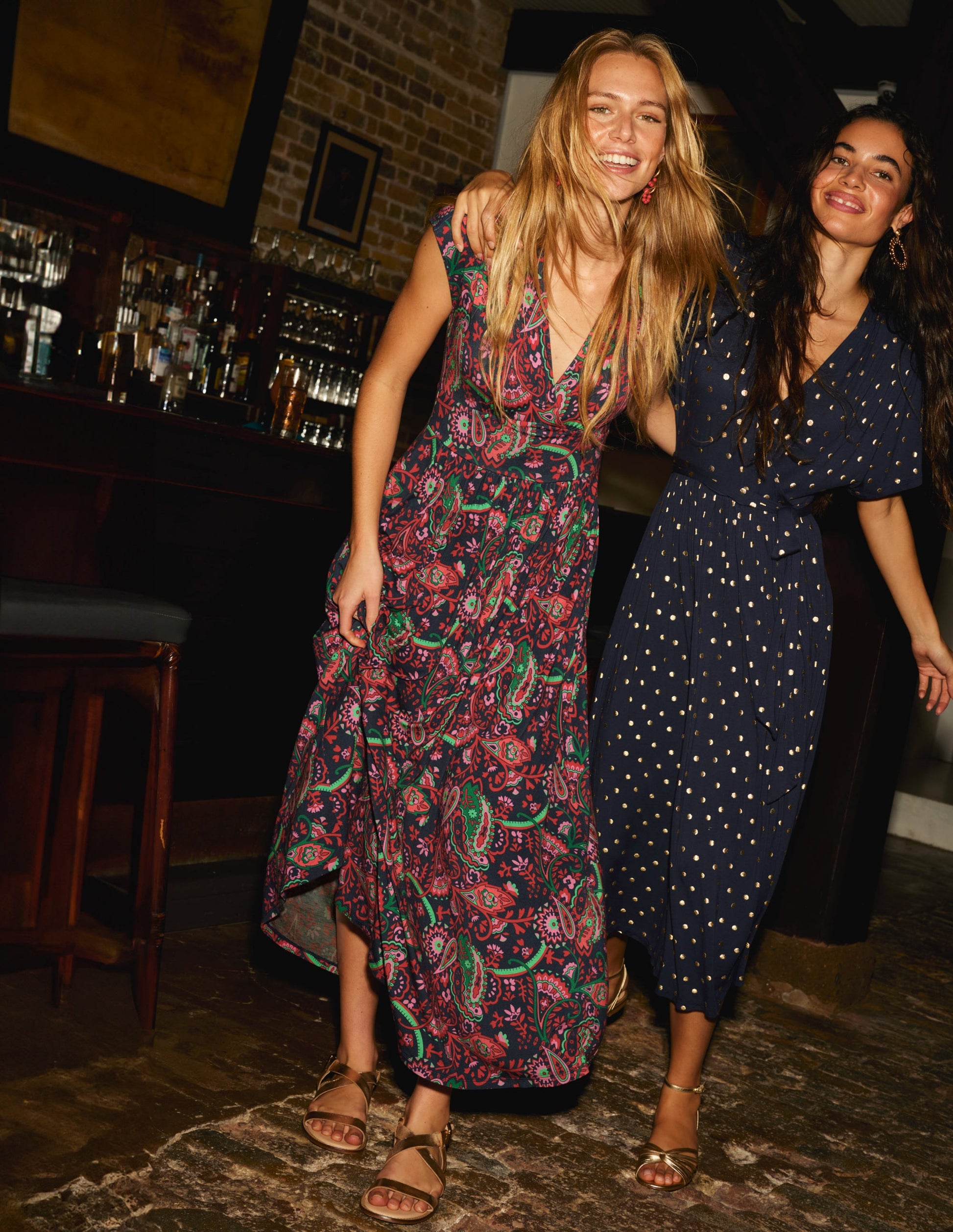 Vanessa Wrap Jersey Maxi Dress-French Navy, Fantastical-5