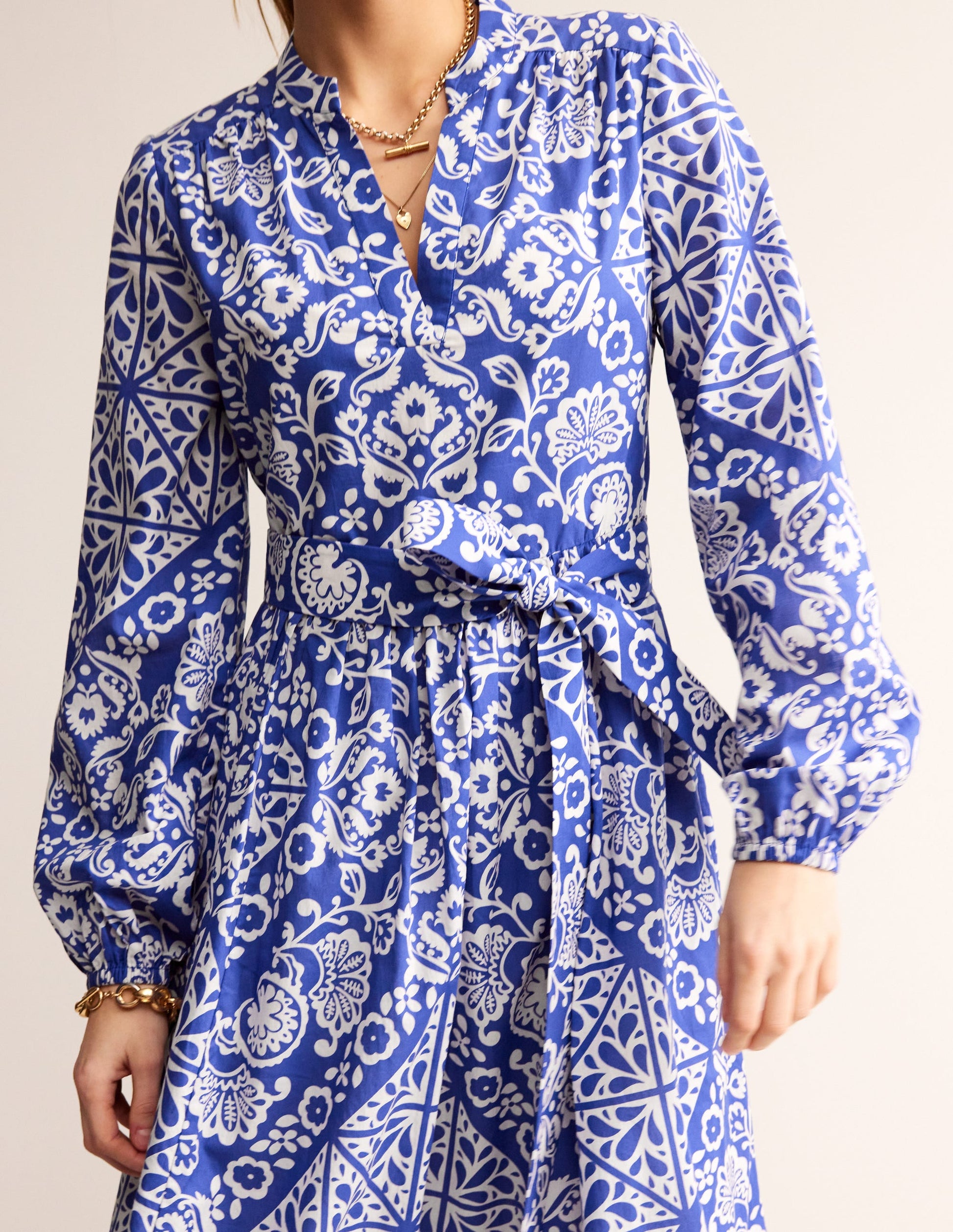 Jen Cotton Midi Dress-Surf the Web, Mosaic Terrace-3