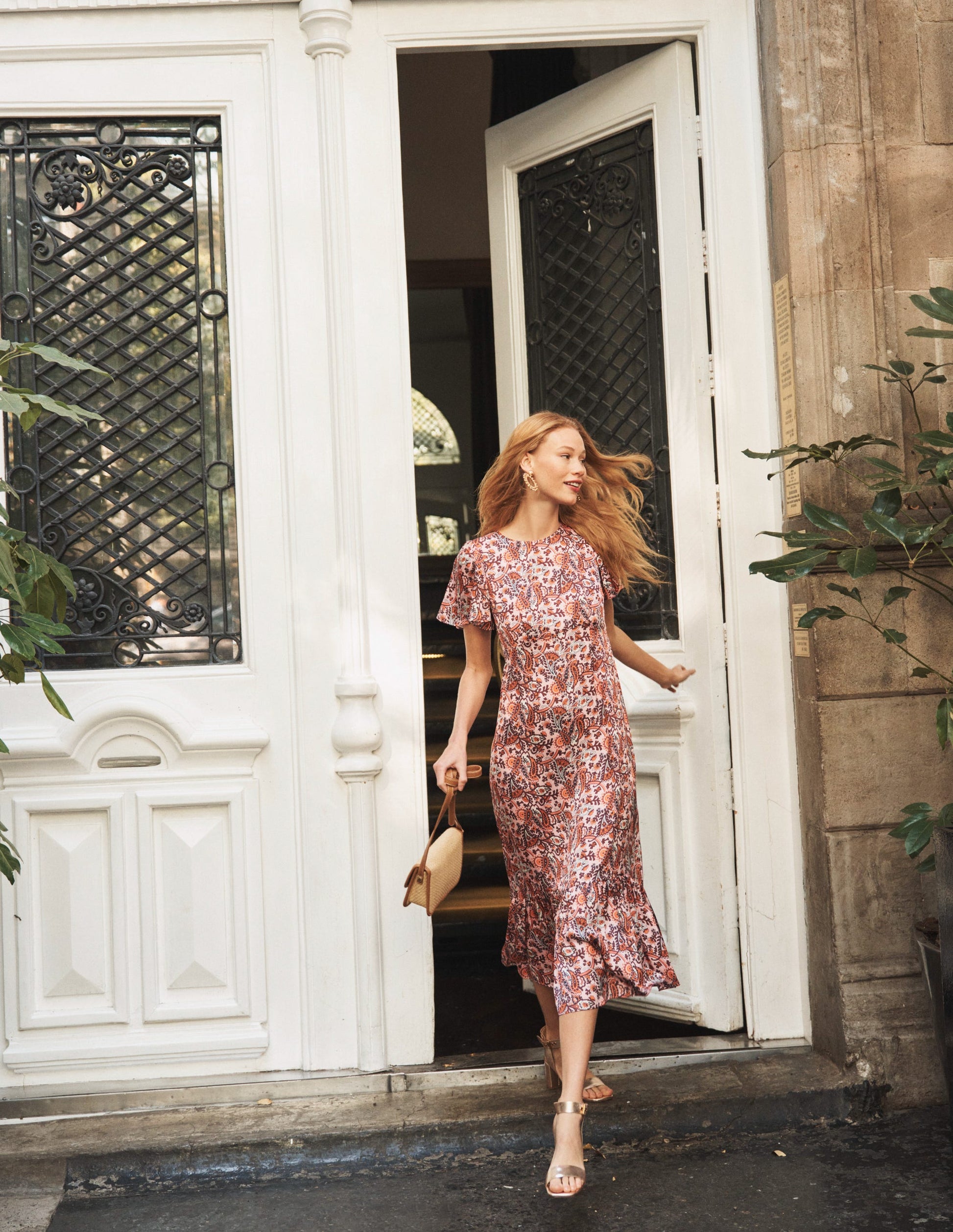 Tiered Flutter Tea Dress-Orchid Pink, Fantastical-5