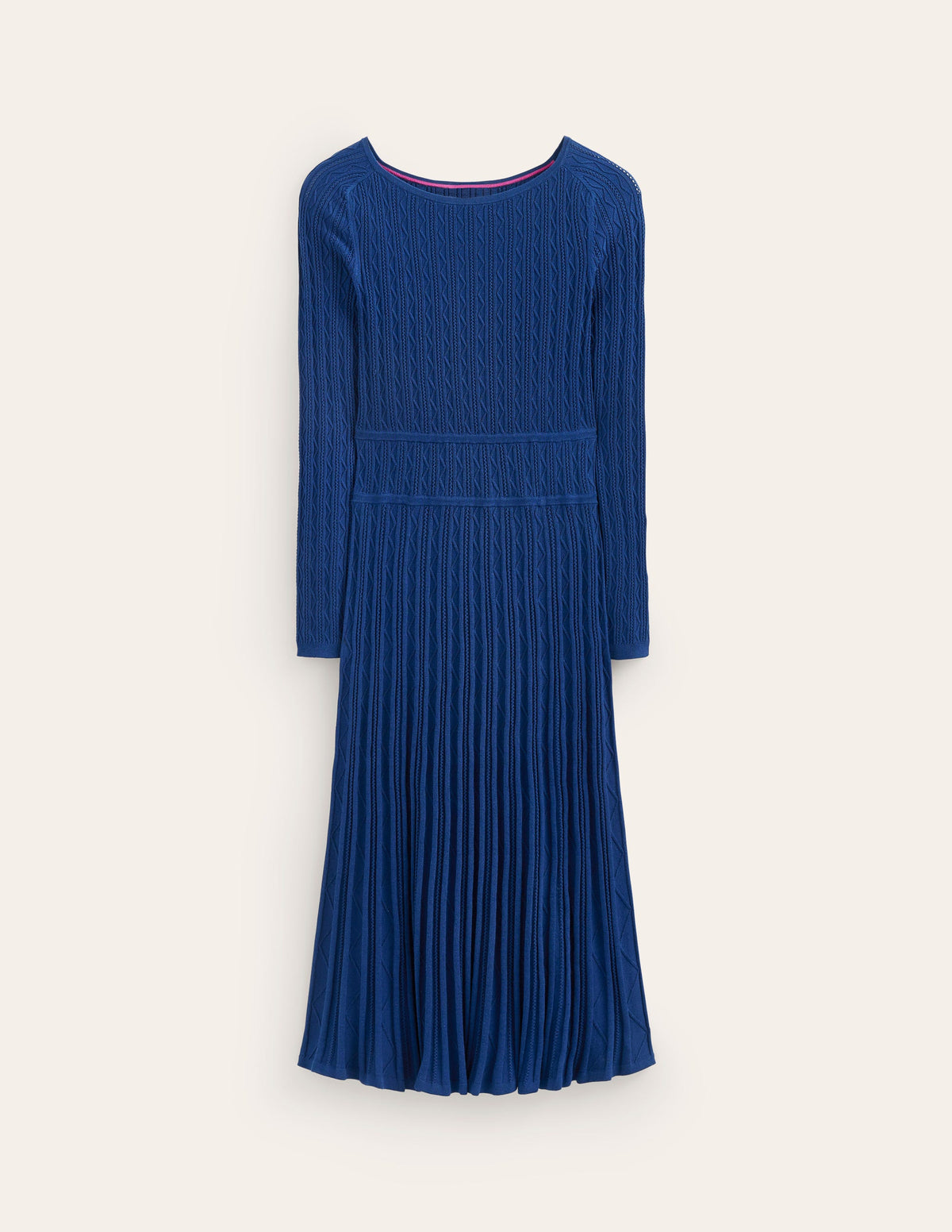 Imogen Empire Knitted Dress-Navy Peony-5