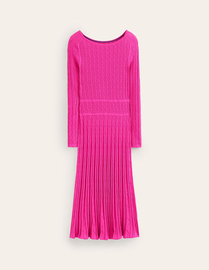 Imogen Empire Knitted Dress-Rose Violet-5