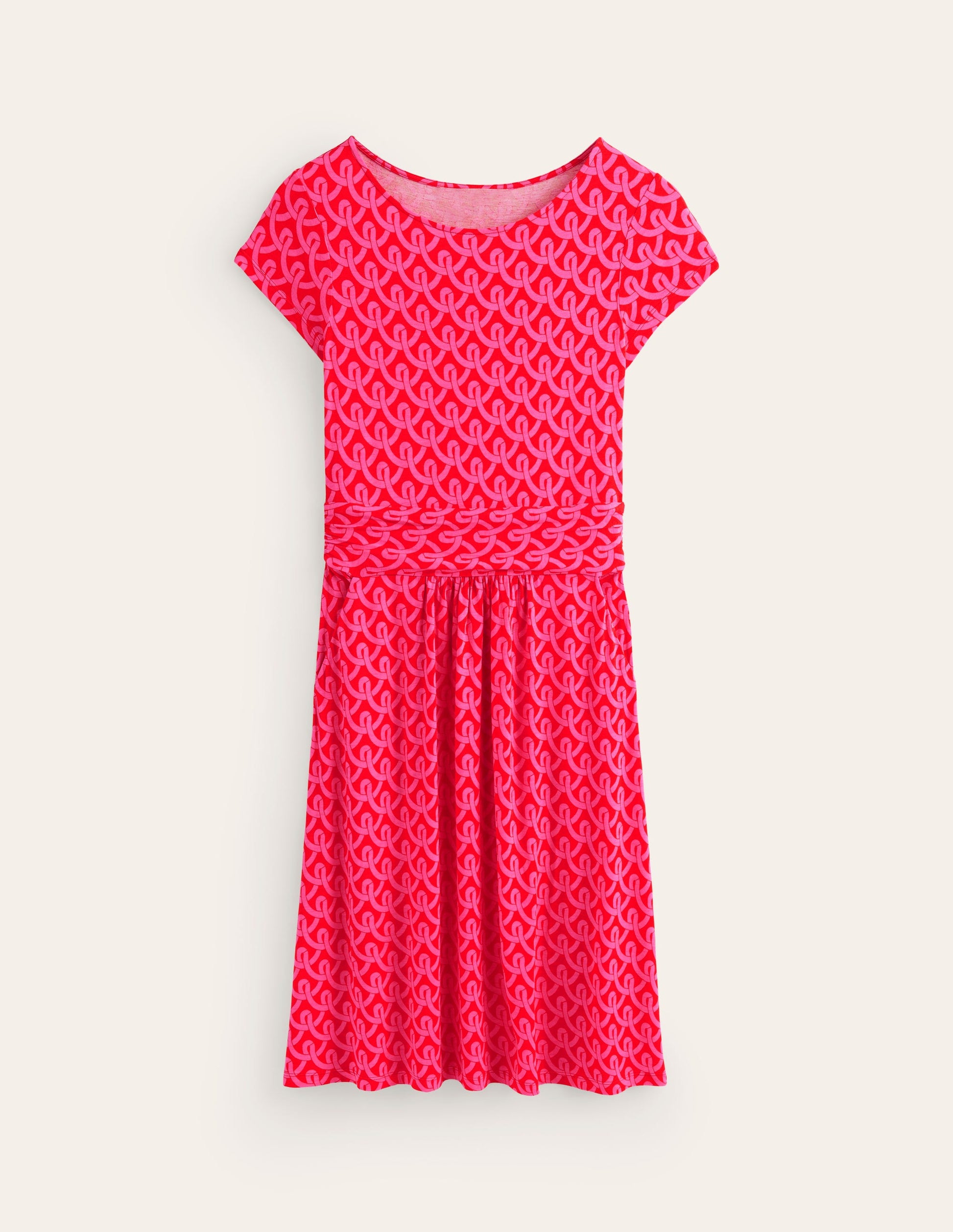 Amelie Jersey Dress-Sangria Sunset, Geo Terrace-5