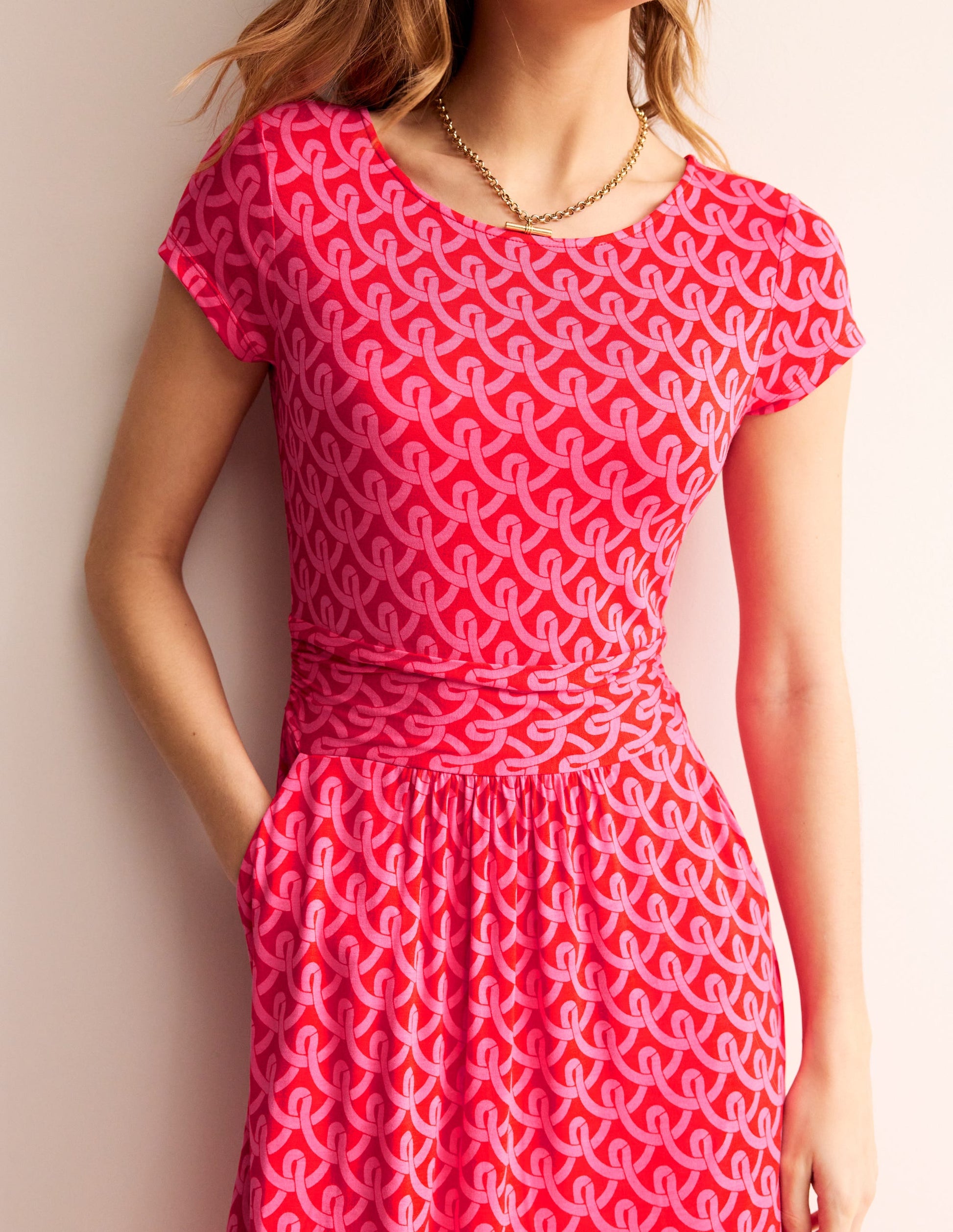Amelie Jersey Dress-Sangria Sunset, Geo Terrace-2