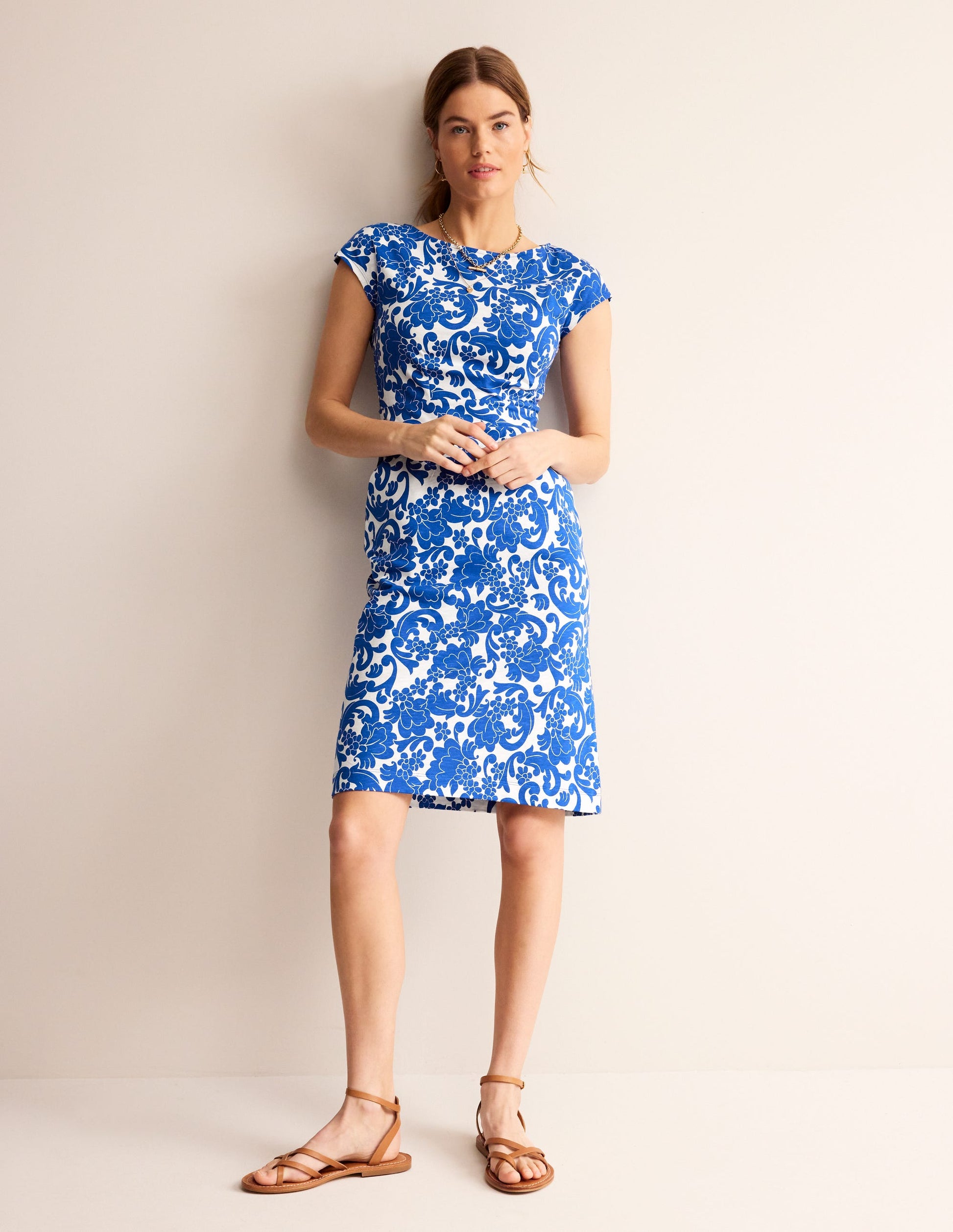 Florrie Jersey Dress-Surf the Web, Opulent Whirl-1