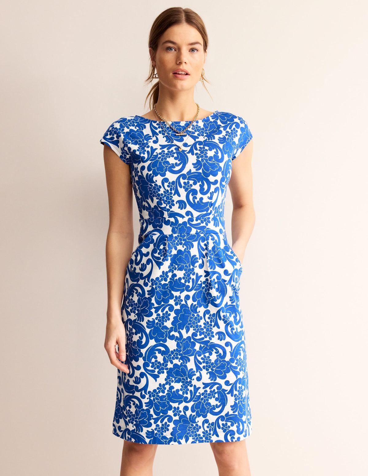 Florrie Jersey Dress-Surf the Web, Opulent Whirl - Image 4