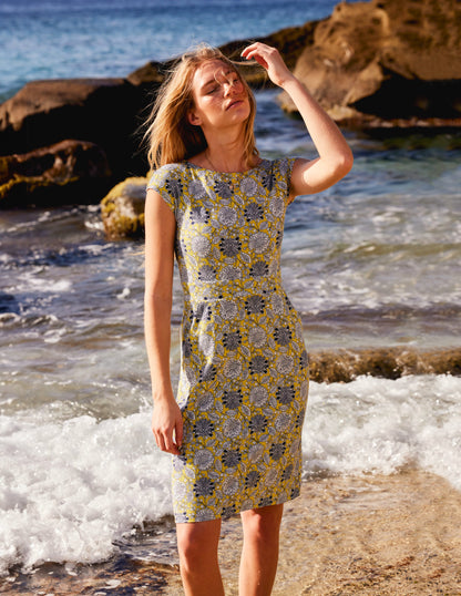 Florrie Jersey Dress-Passion Fruit, Gardenia Swirl-5