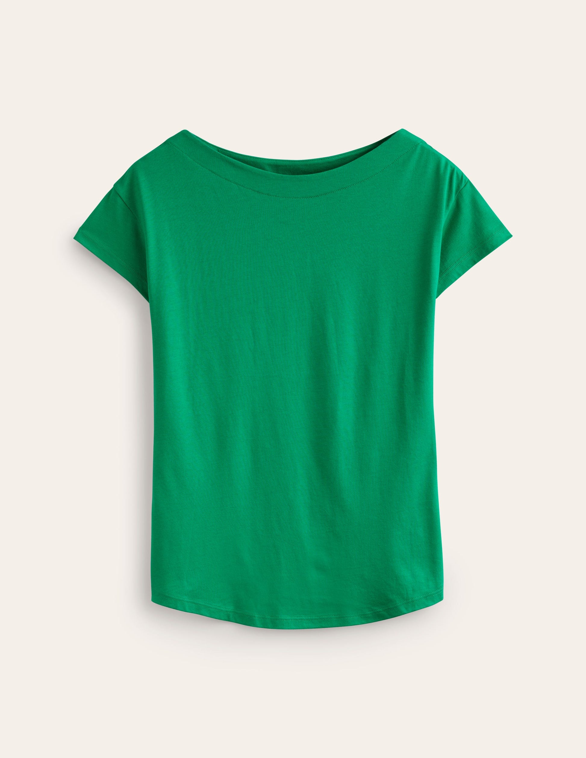 Supersoft Boat Neck T-Shirt-Pepper Green-5