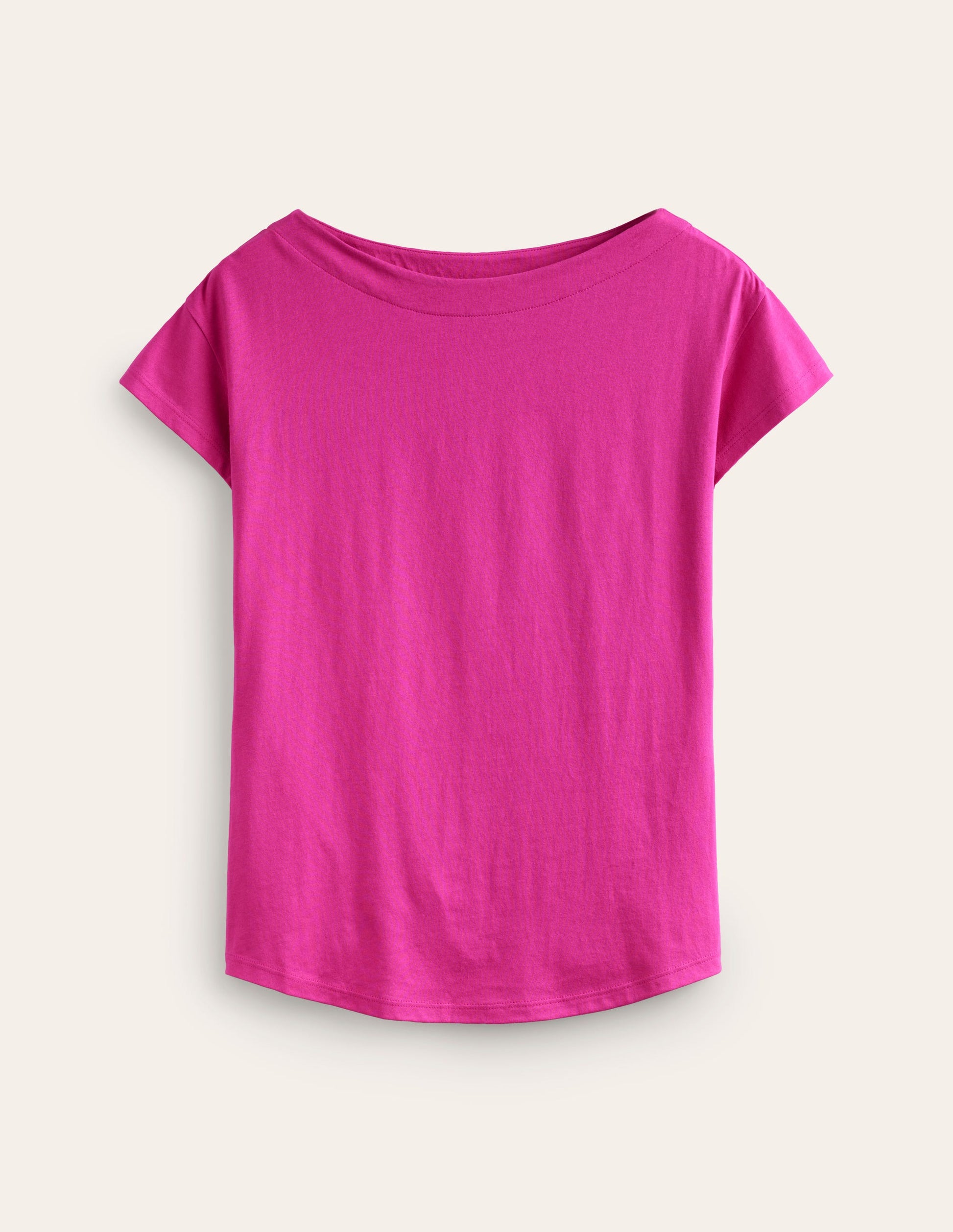 Supersoft Boat Neck T-Shirt-Rose Violet-5
