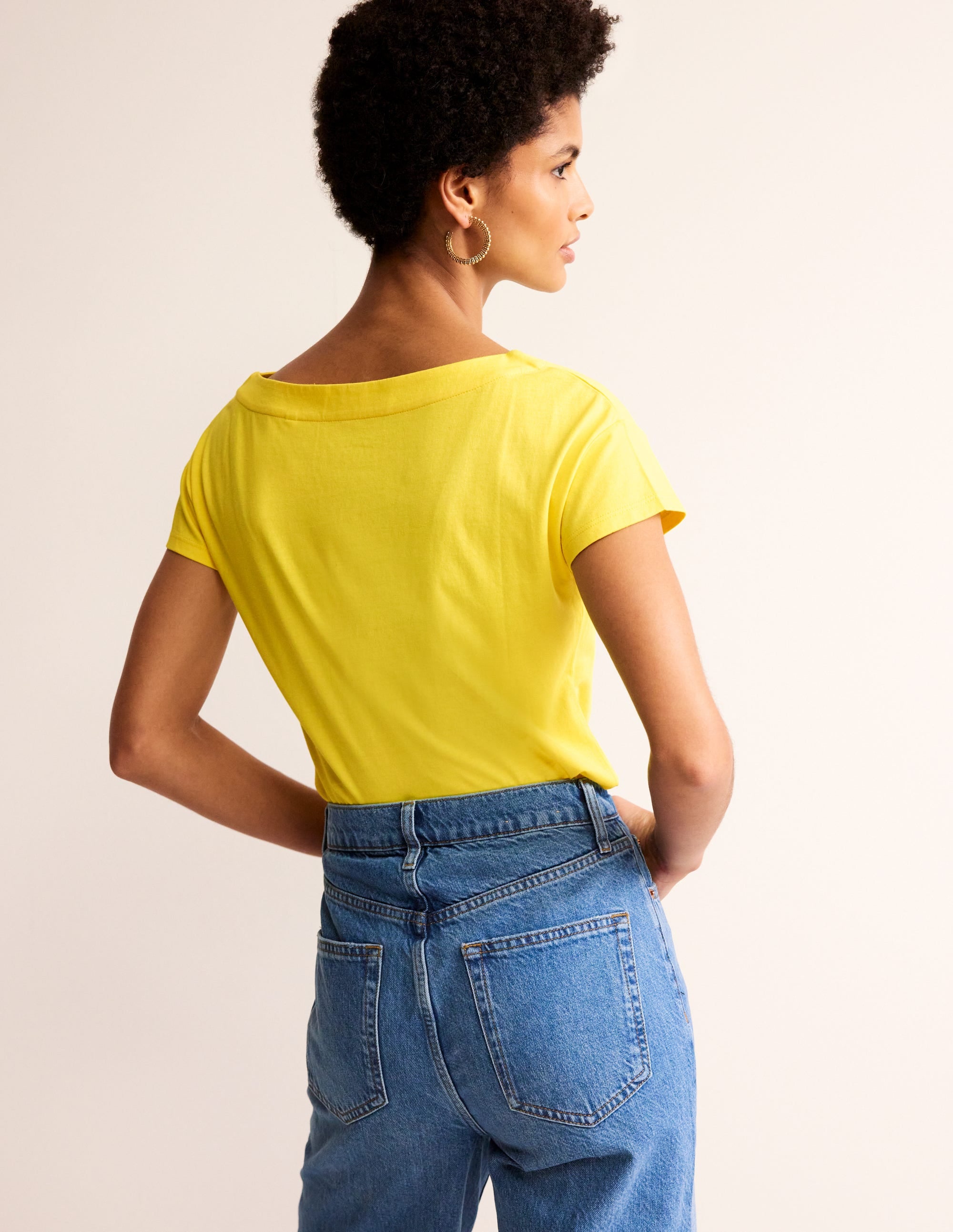 Supersoft Boat Neck T-Shirt-Green Sheen - Image 3