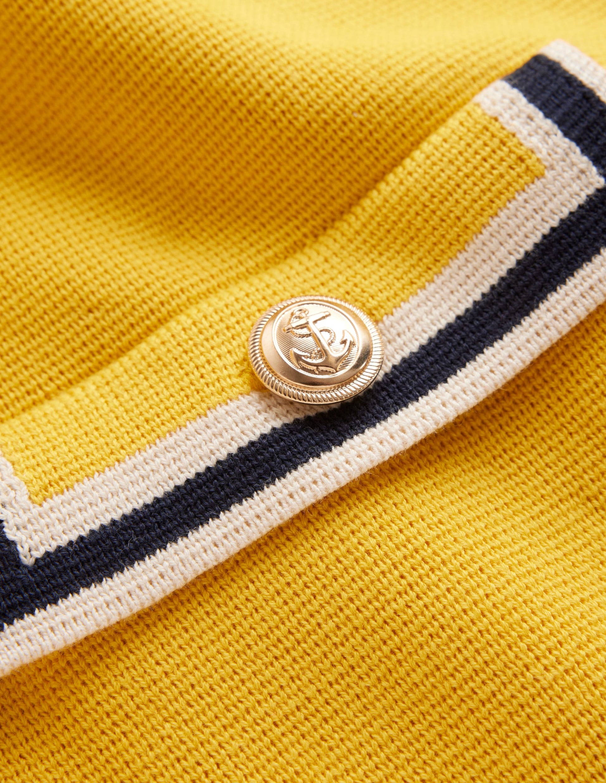 Holly Knitted Jacket-Mimosa Yellow, Navy Tipping-9
