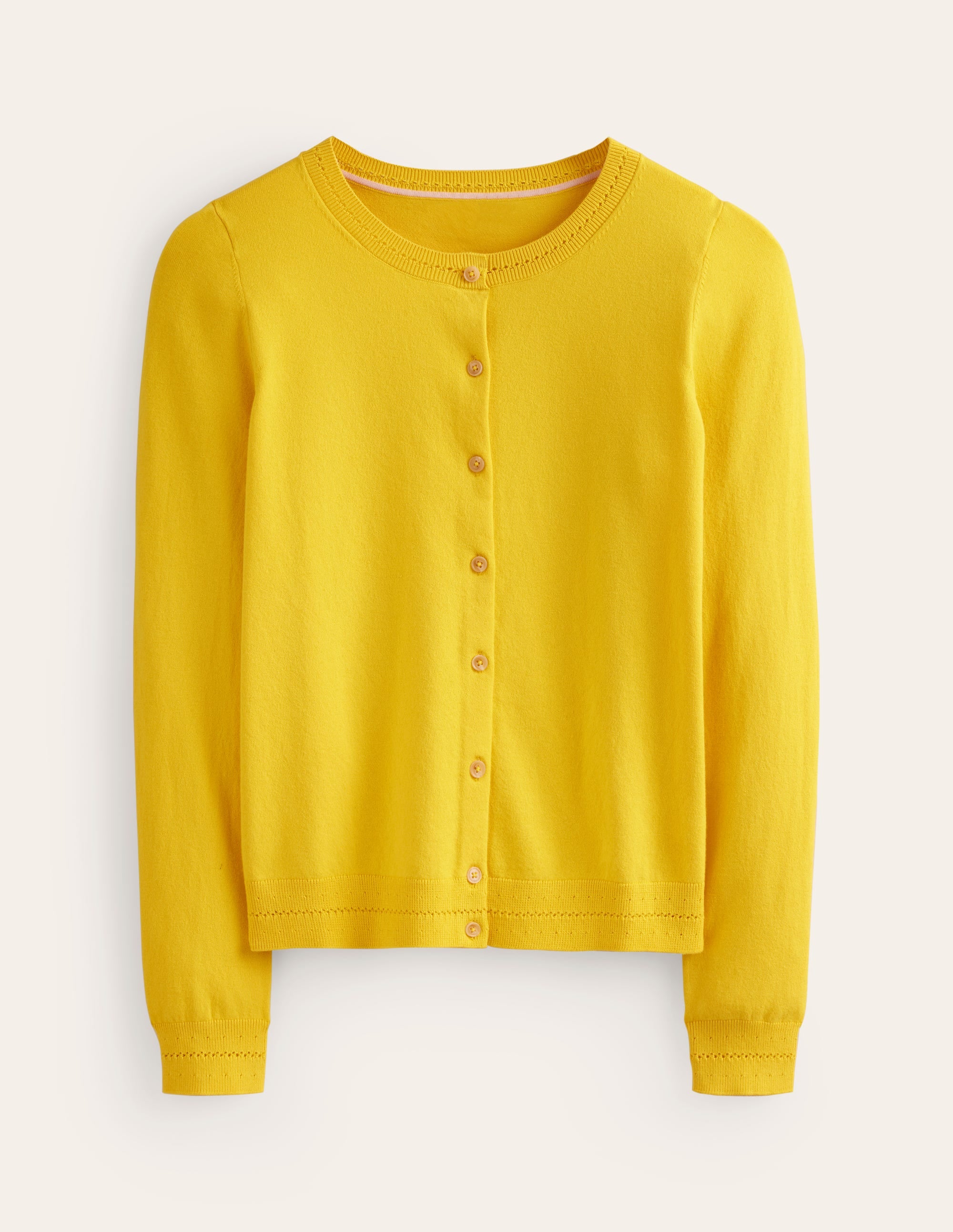 Catriona Cotton Cardigan-Mimosa Yellow - Image 5