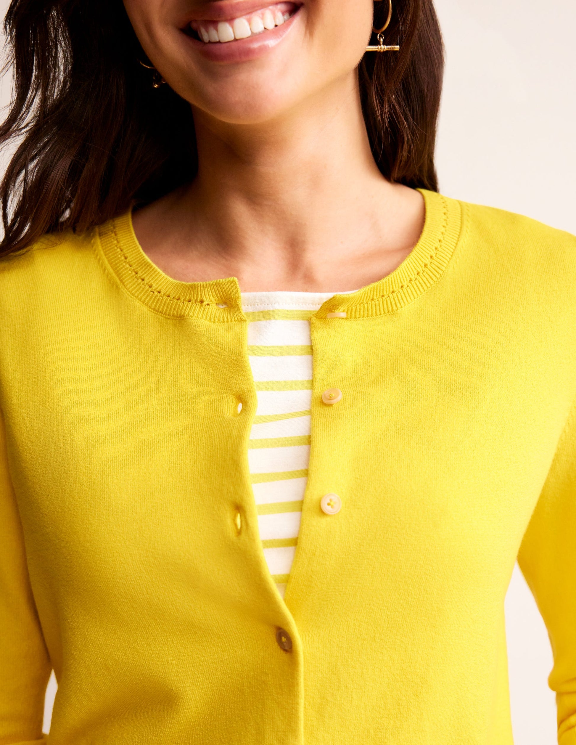 Catriona Cotton Cardigan-Mimosa Yellow-2