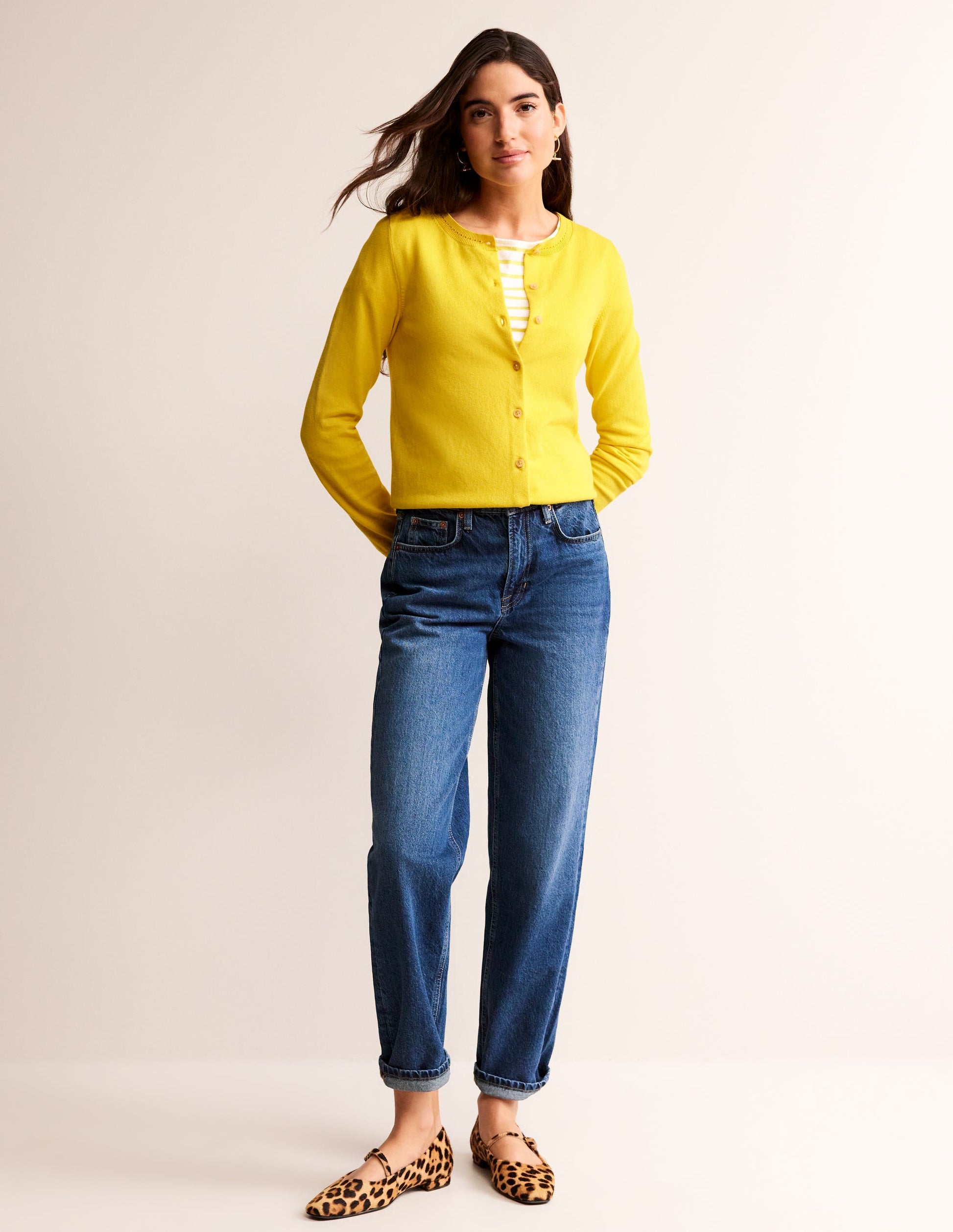 Catriona Cotton Cardigan-Mimosa Yellow-4