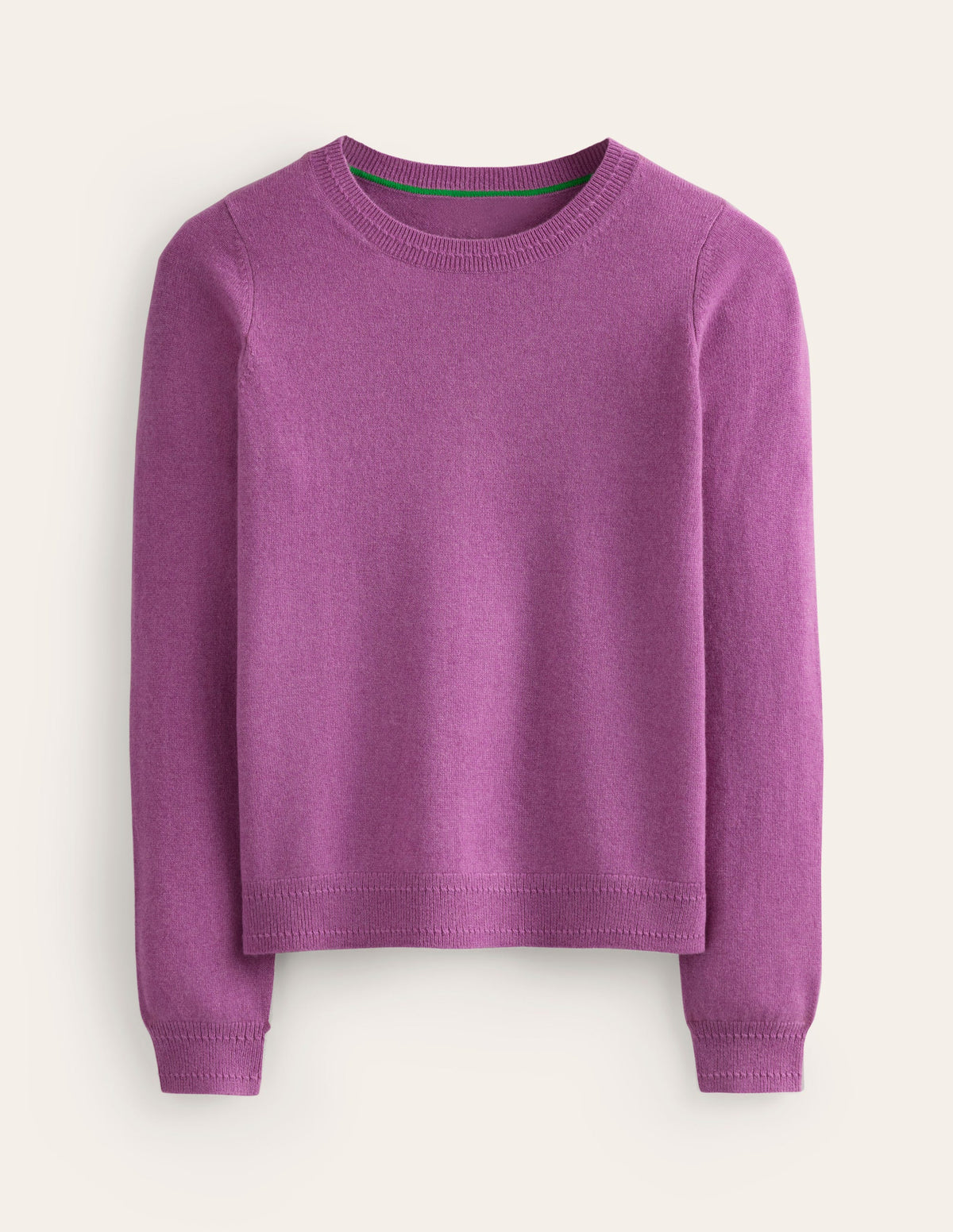 Eva Cashmere Crew Neck Jumper-Mulberry - Image 5