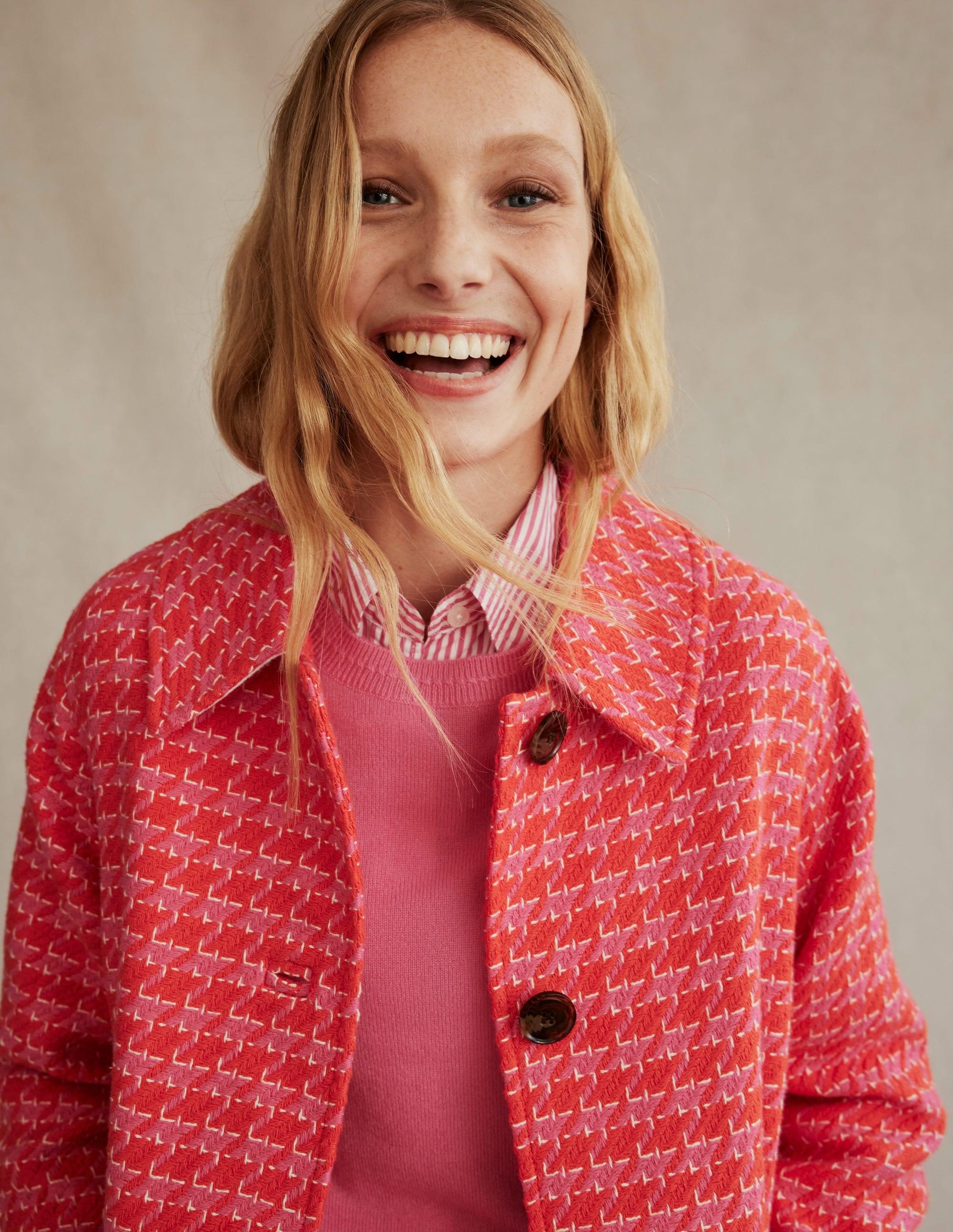 Eva Cashmere Crew Neck Jumper-Party Pink - Image 5