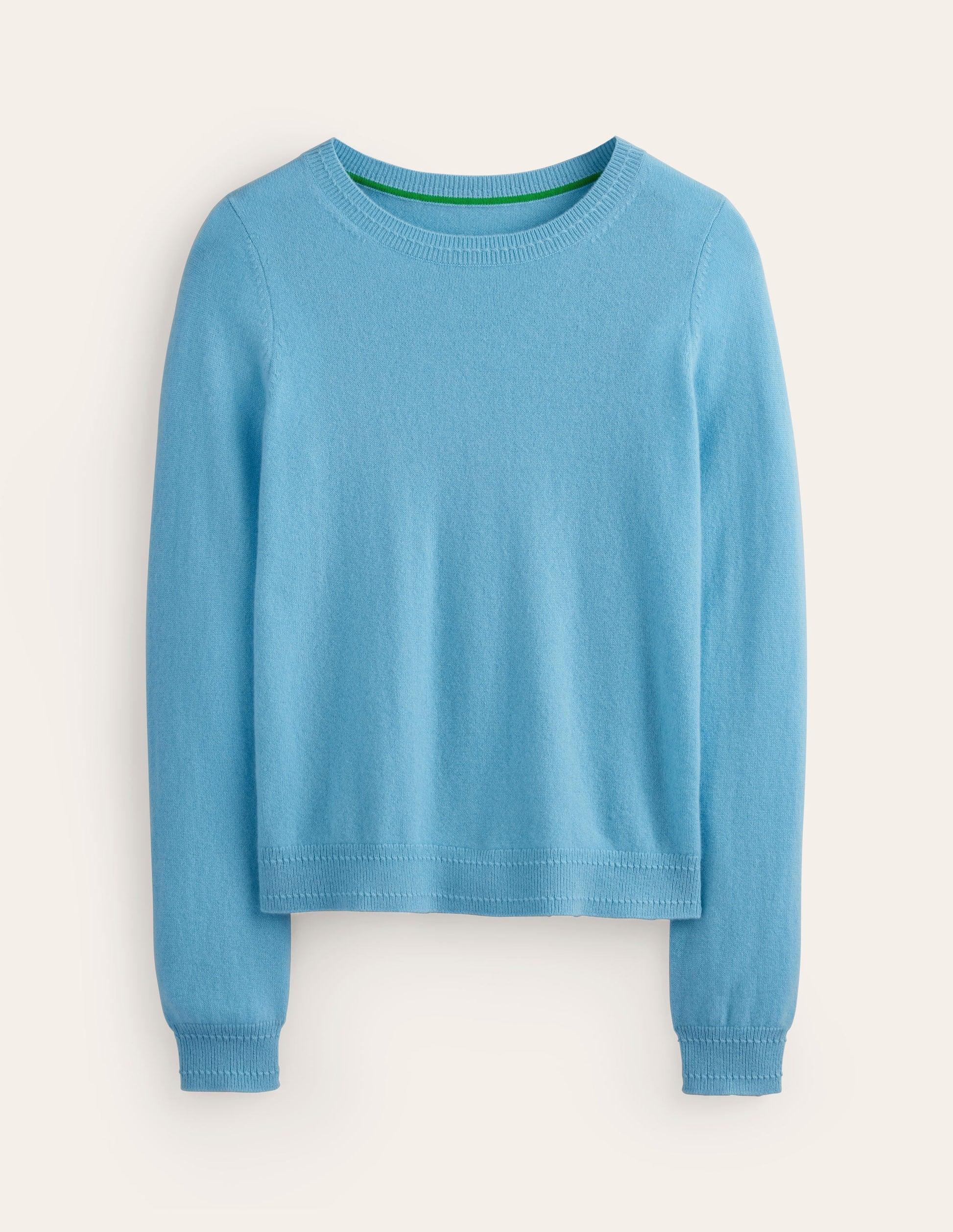 Eva Cashmere Crew Neck Jumper-Air Blue-5