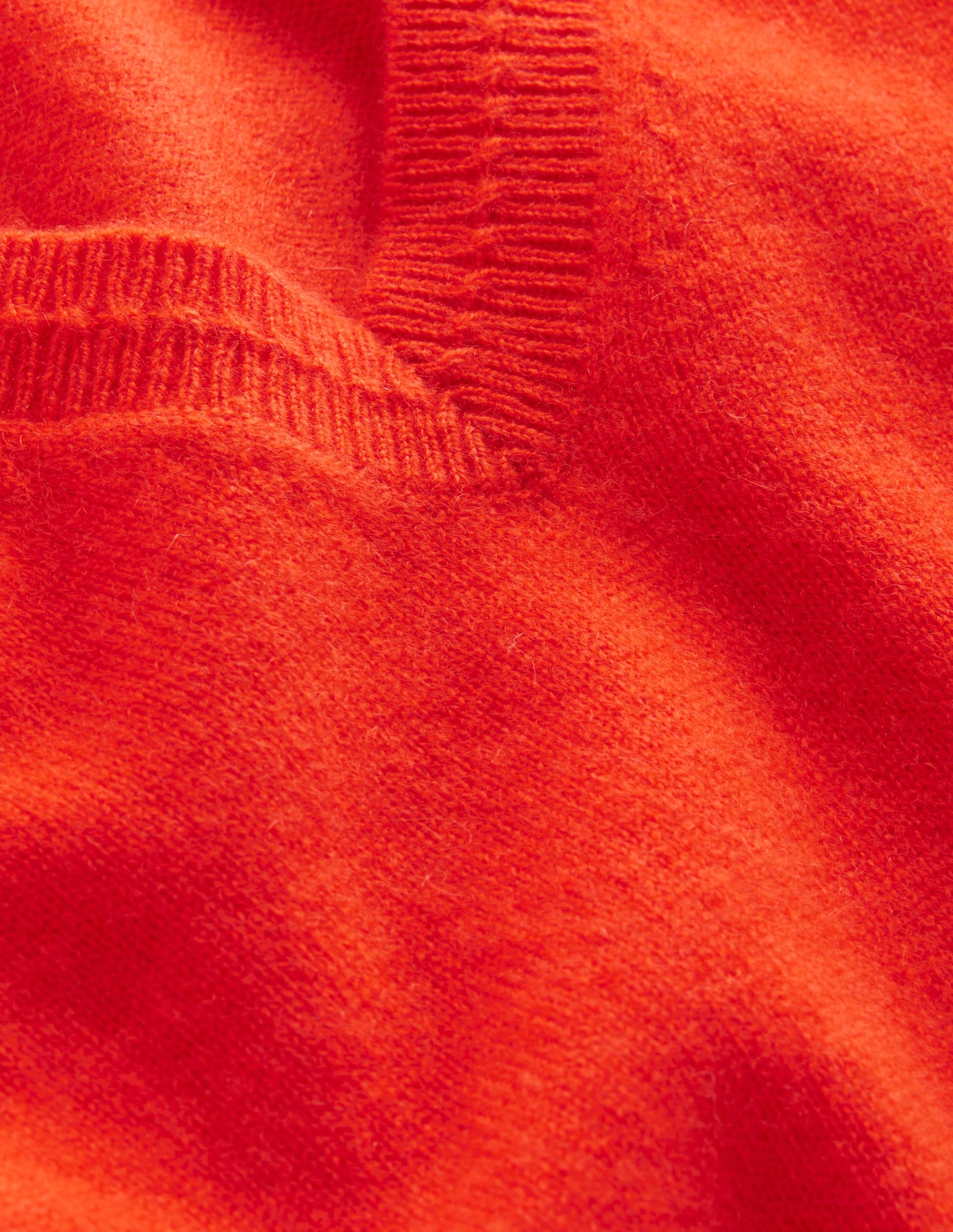 Eva Cashmere V-neck Jumper-Fiesta Orange-6